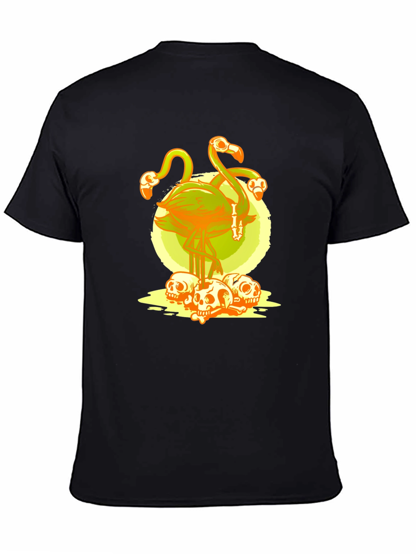 Flamingo Skulls Graphic T-Shirt