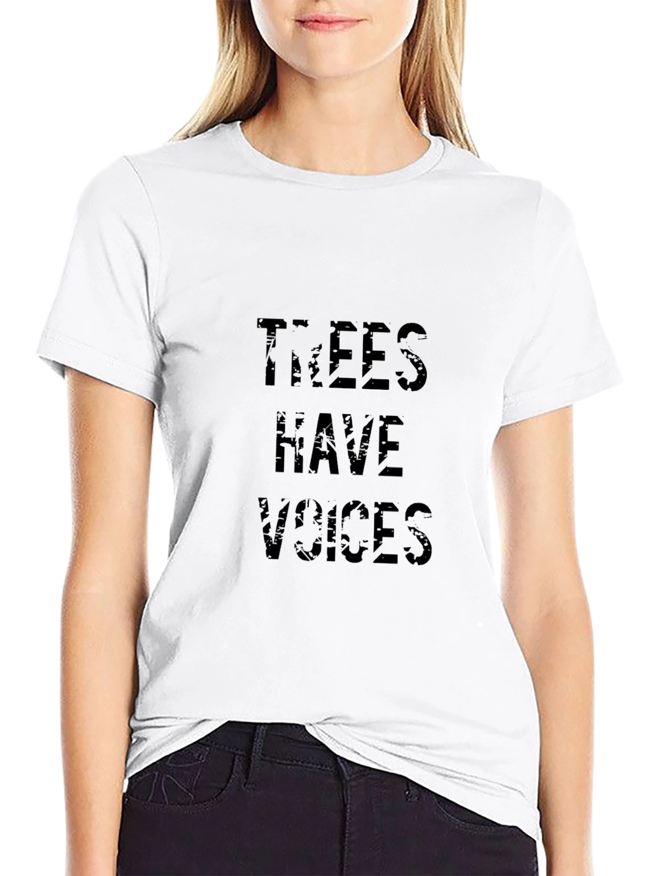 Trees Have Voices Black Graphic Tee
