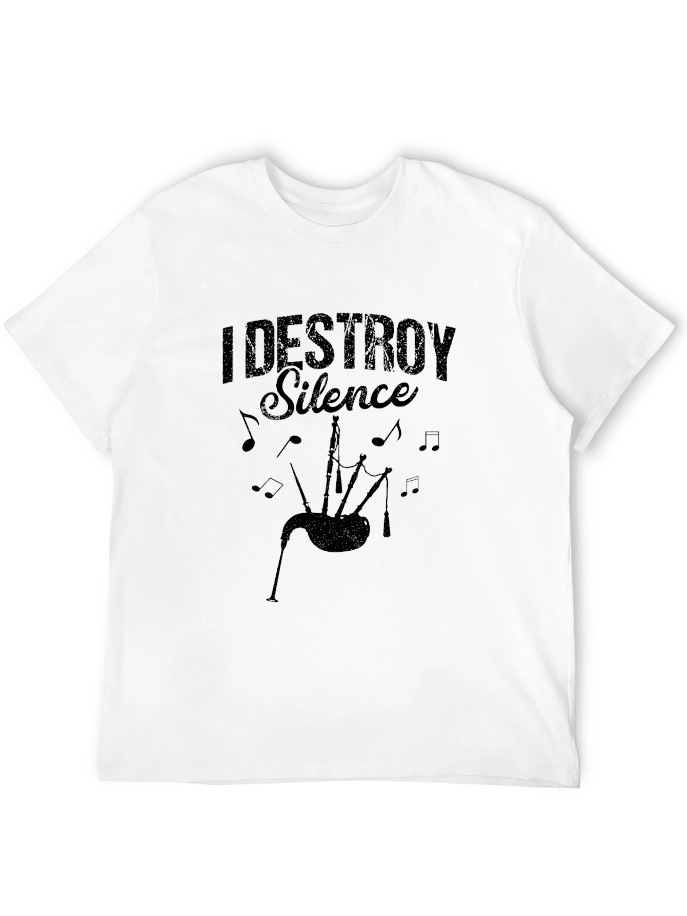 I Destroy Silence Bagpipe T-Shirt