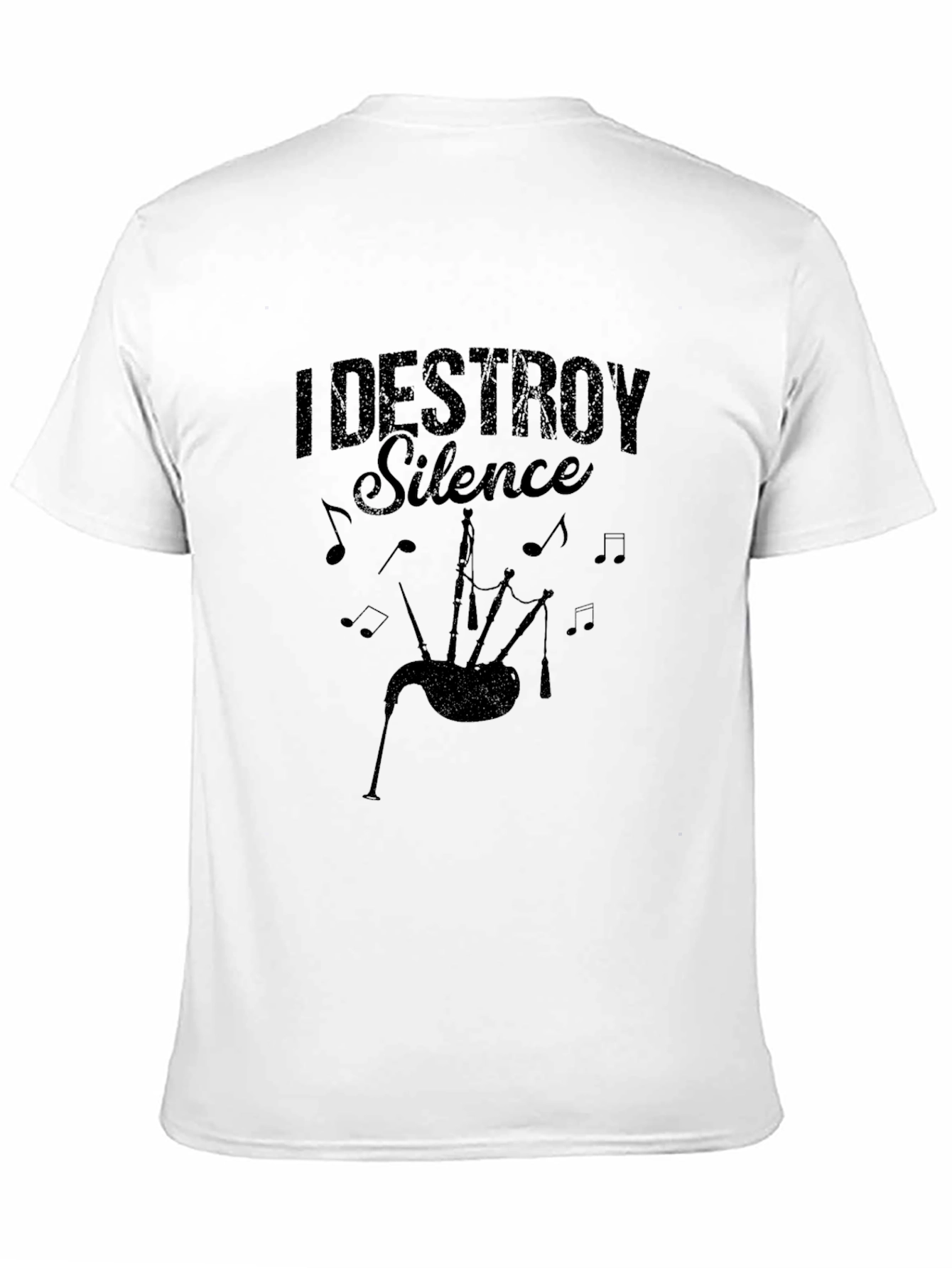 I Destroy Silence Bagpipe T-Shirt