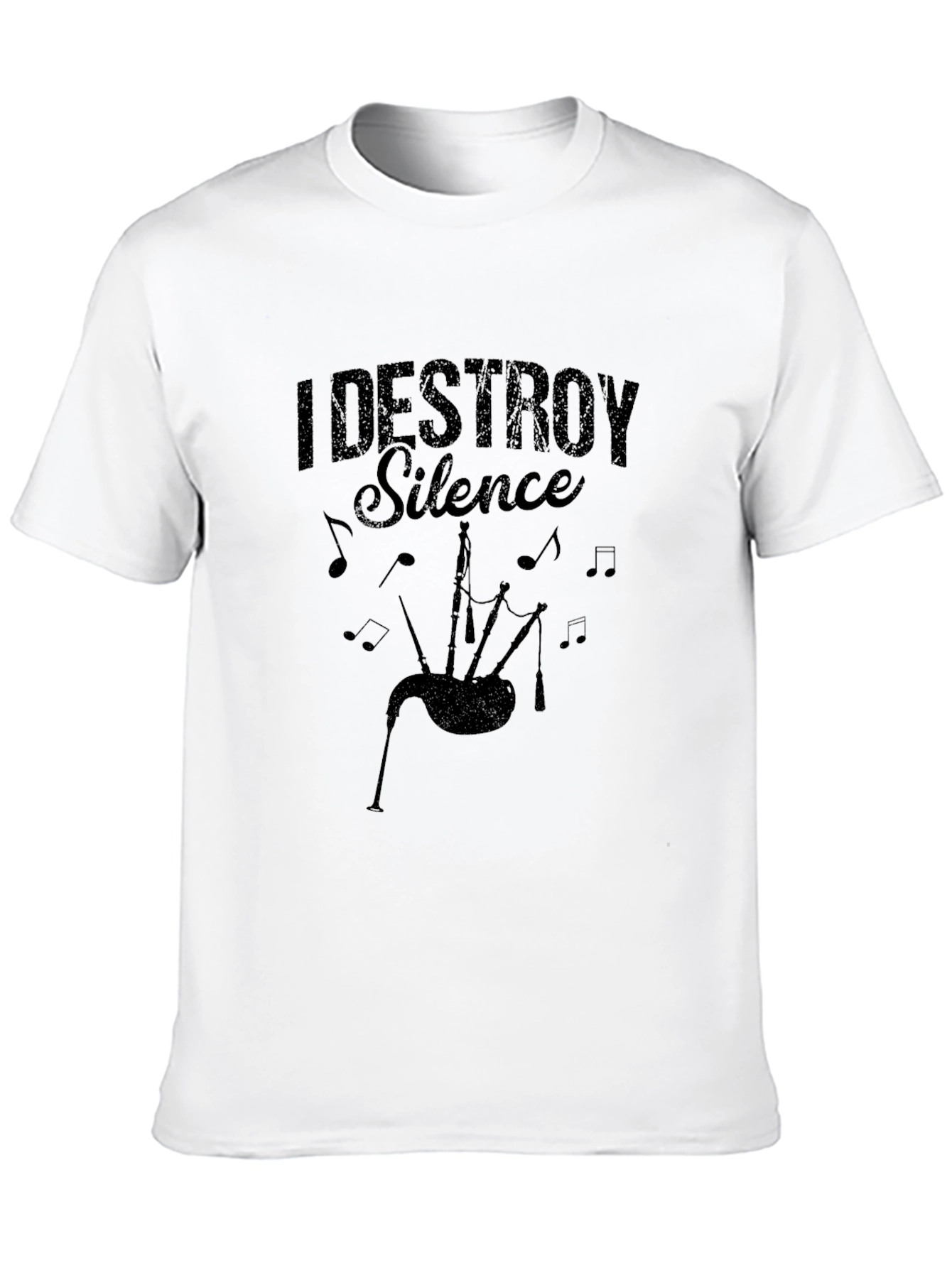 I Destroy Silence Bagpipe T-Shirt