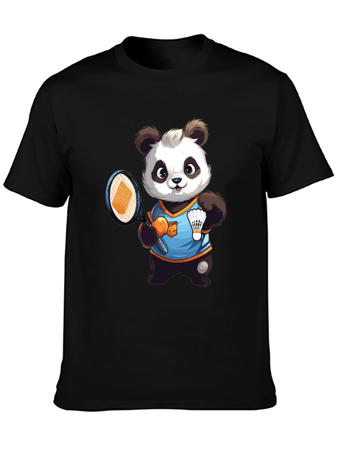 Cute Panda Badminton T-Shirt