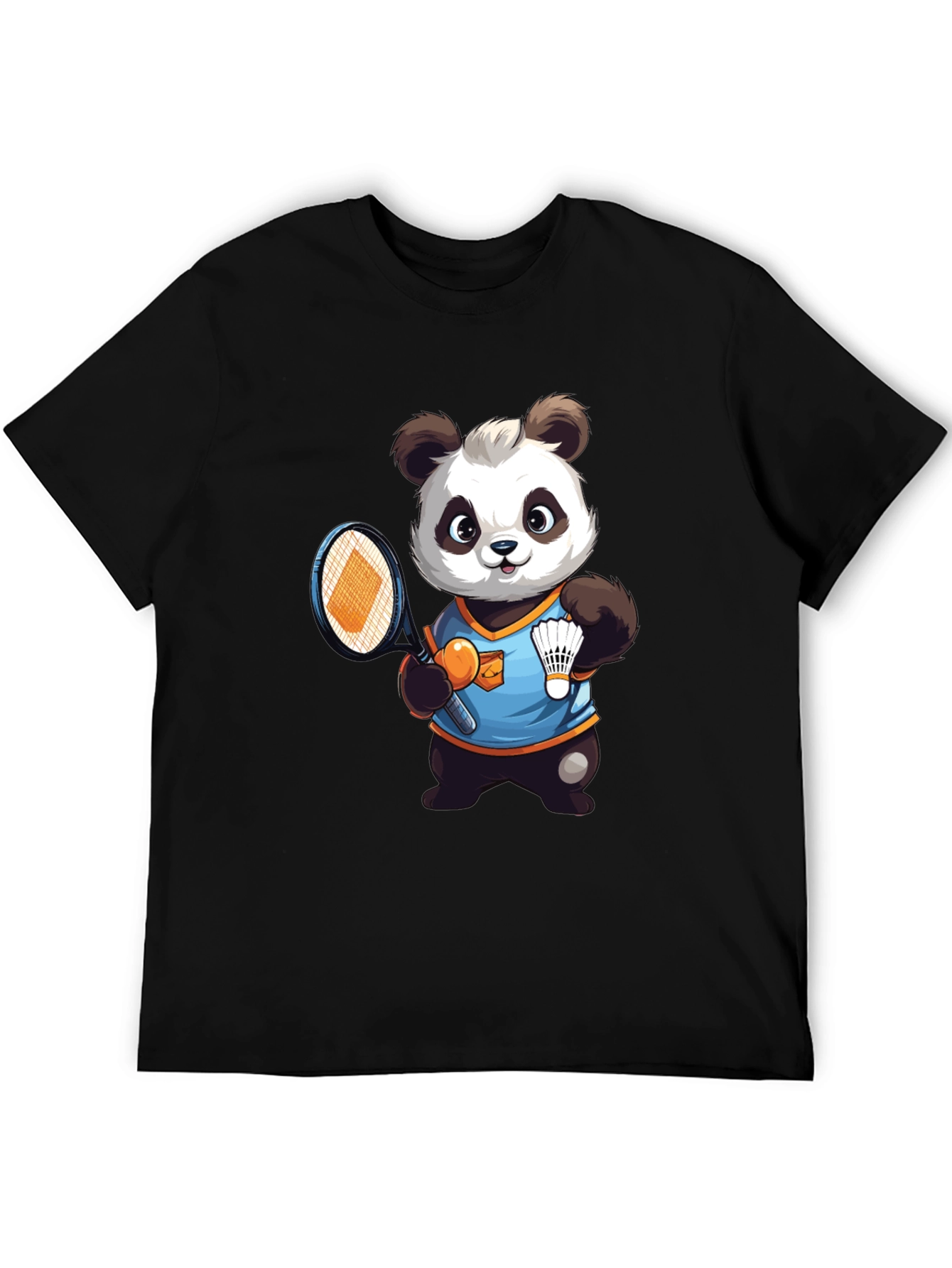 Cute Panda Badminton T-Shirt