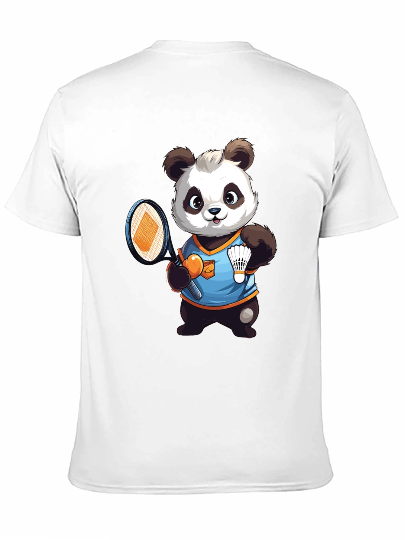 Cute Panda Badminton T-Shirt