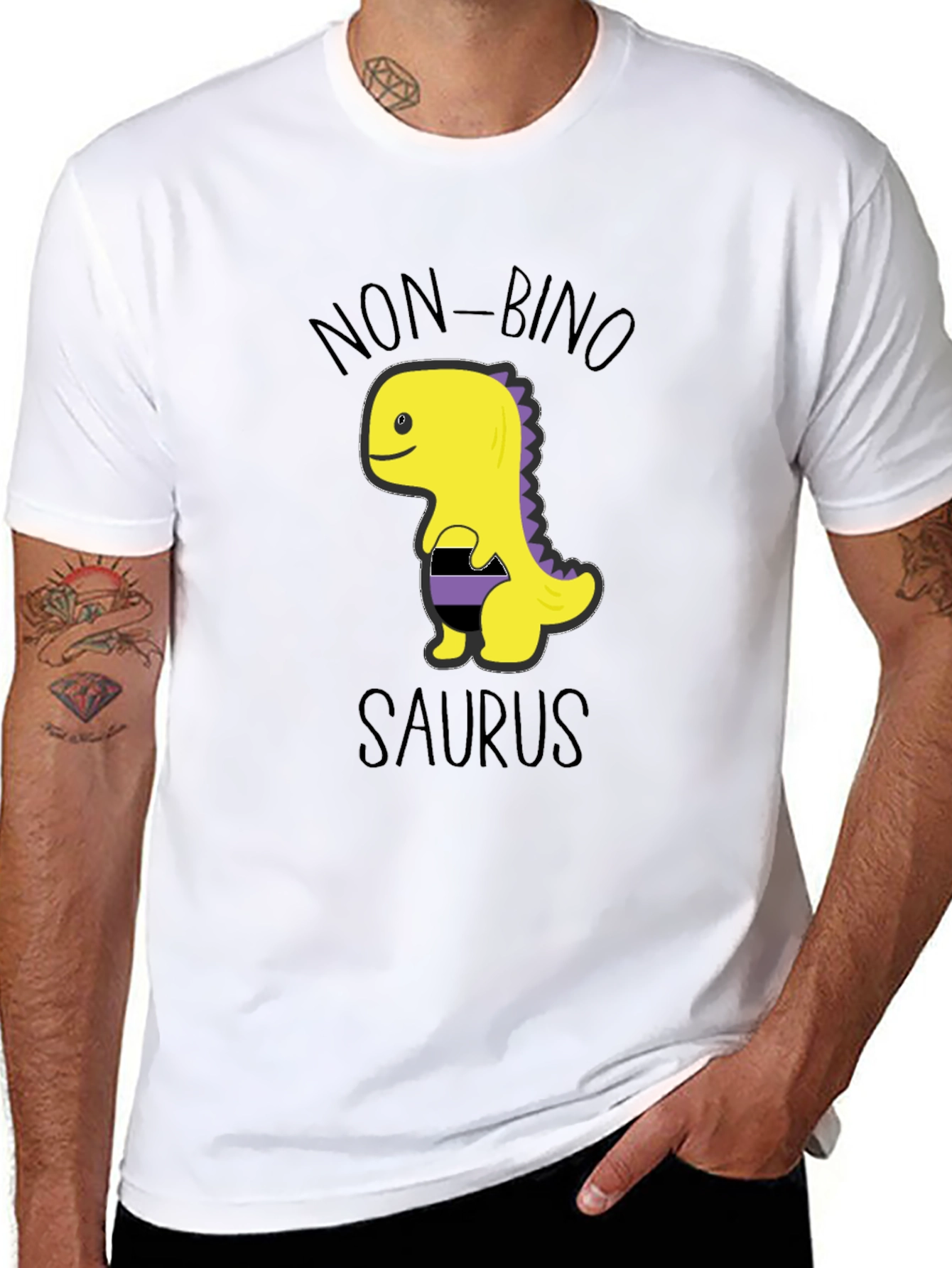 Non-Binary Pride Dinosaur T-Shirt
