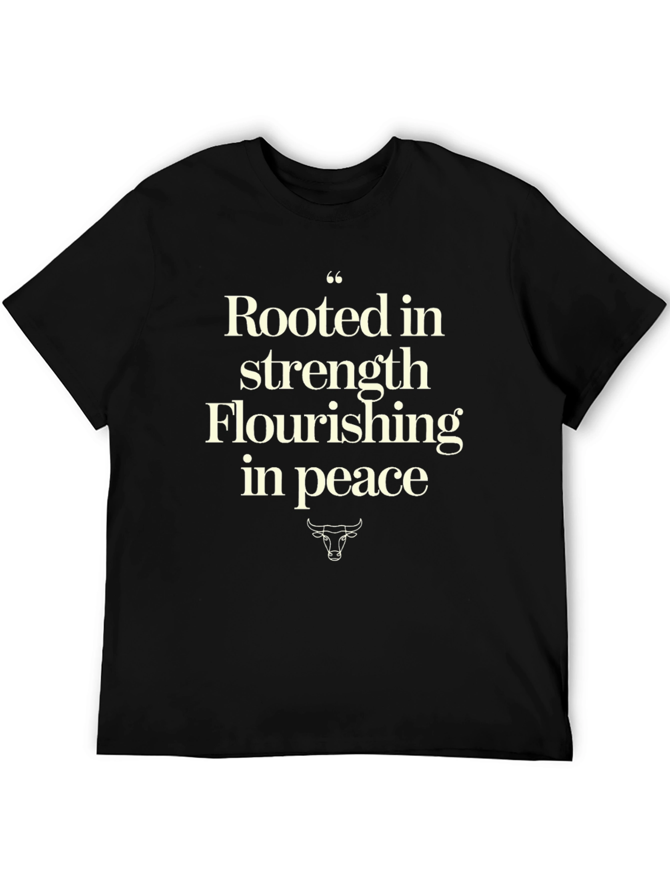 Rooted in Strength Graphic Tee - Black Casual T-Shirt
