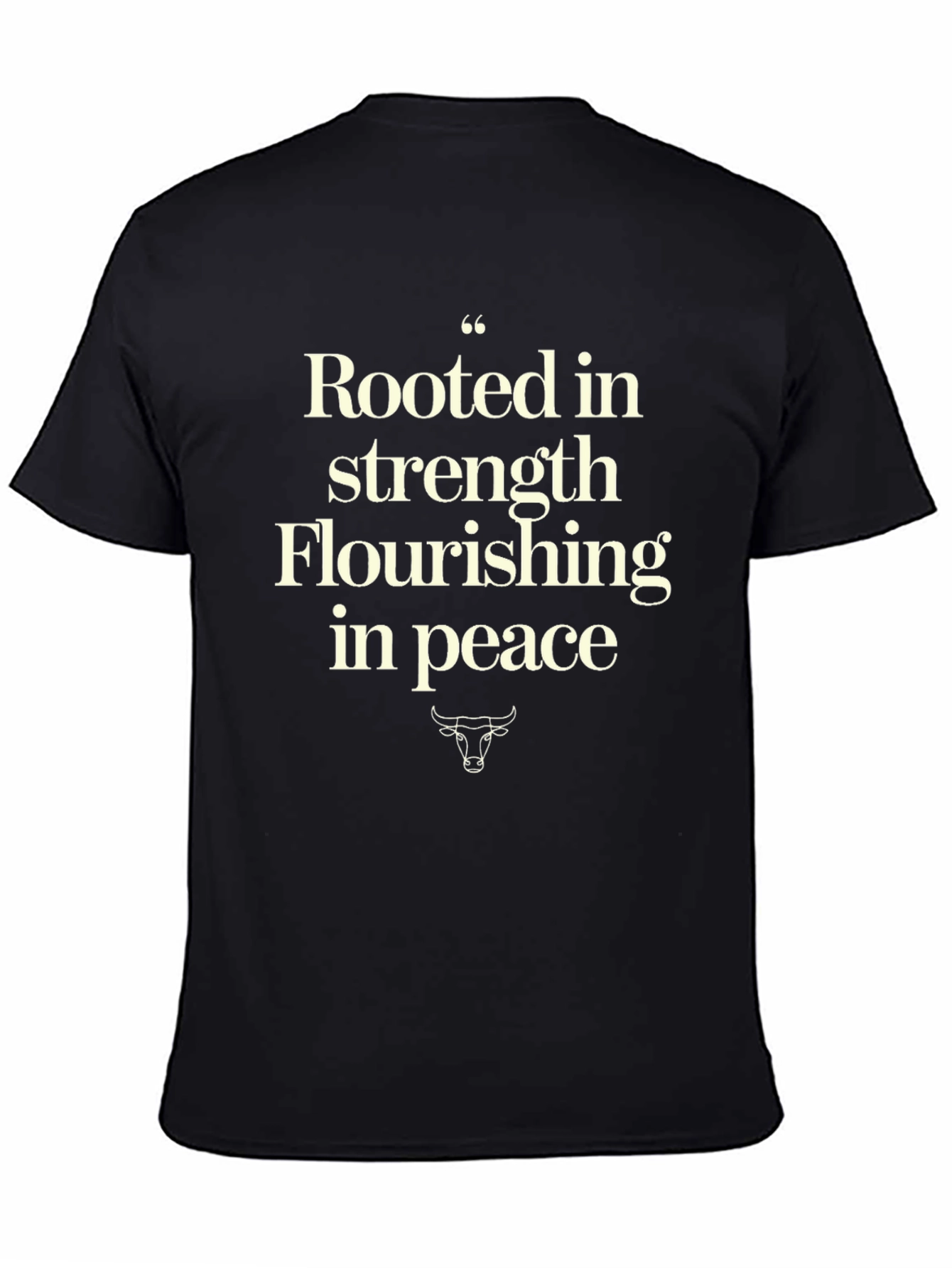 Rooted in Strength Graphic Tee - Black Casual T-Shirt