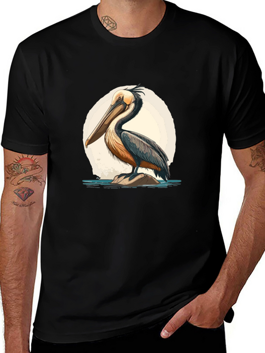 Pelican Graphic Tee - Black Cotton Blend Casual Wear