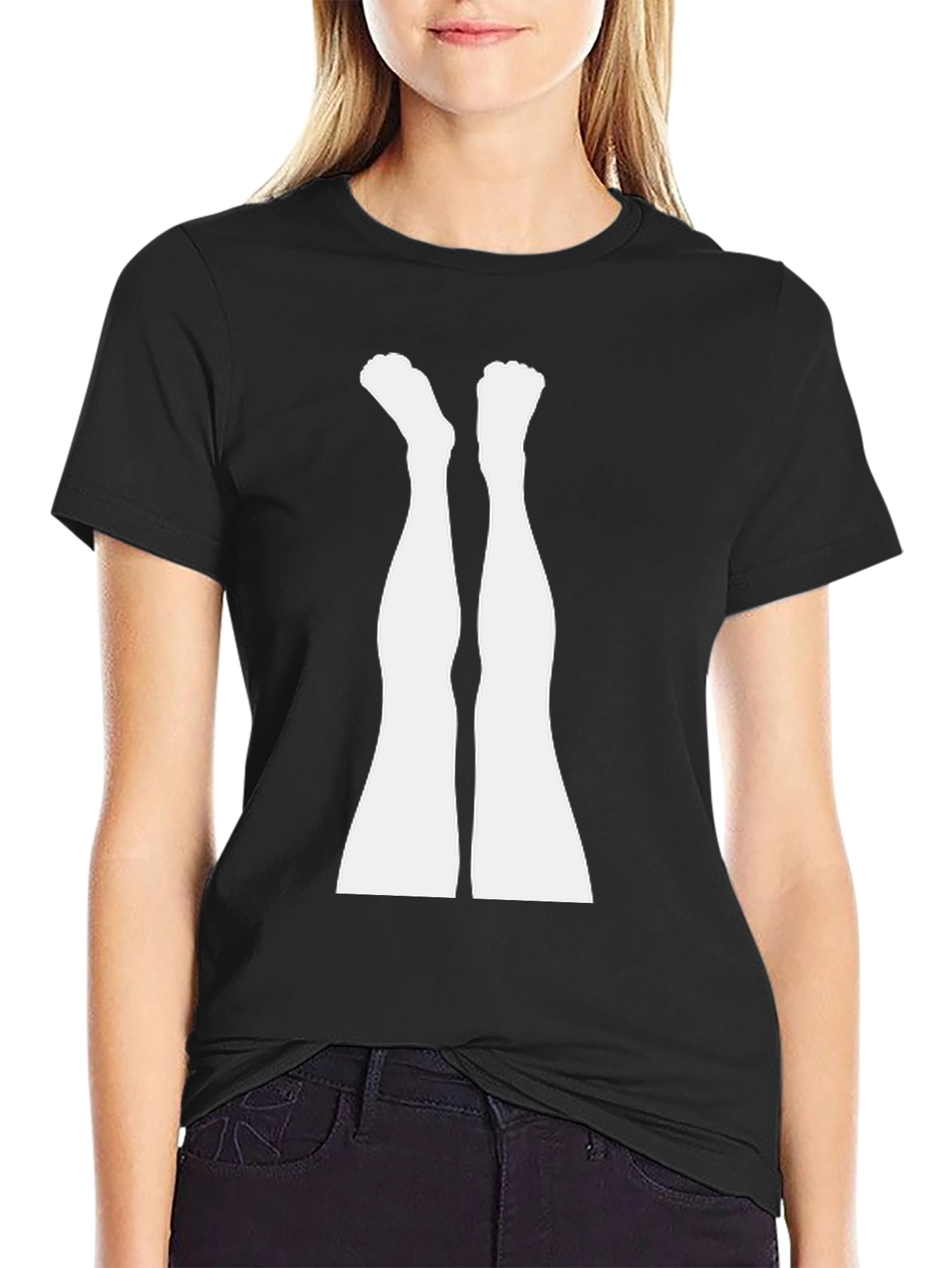 Upside Down Legs Graphic Tee - Funny Unisex T-Shirt