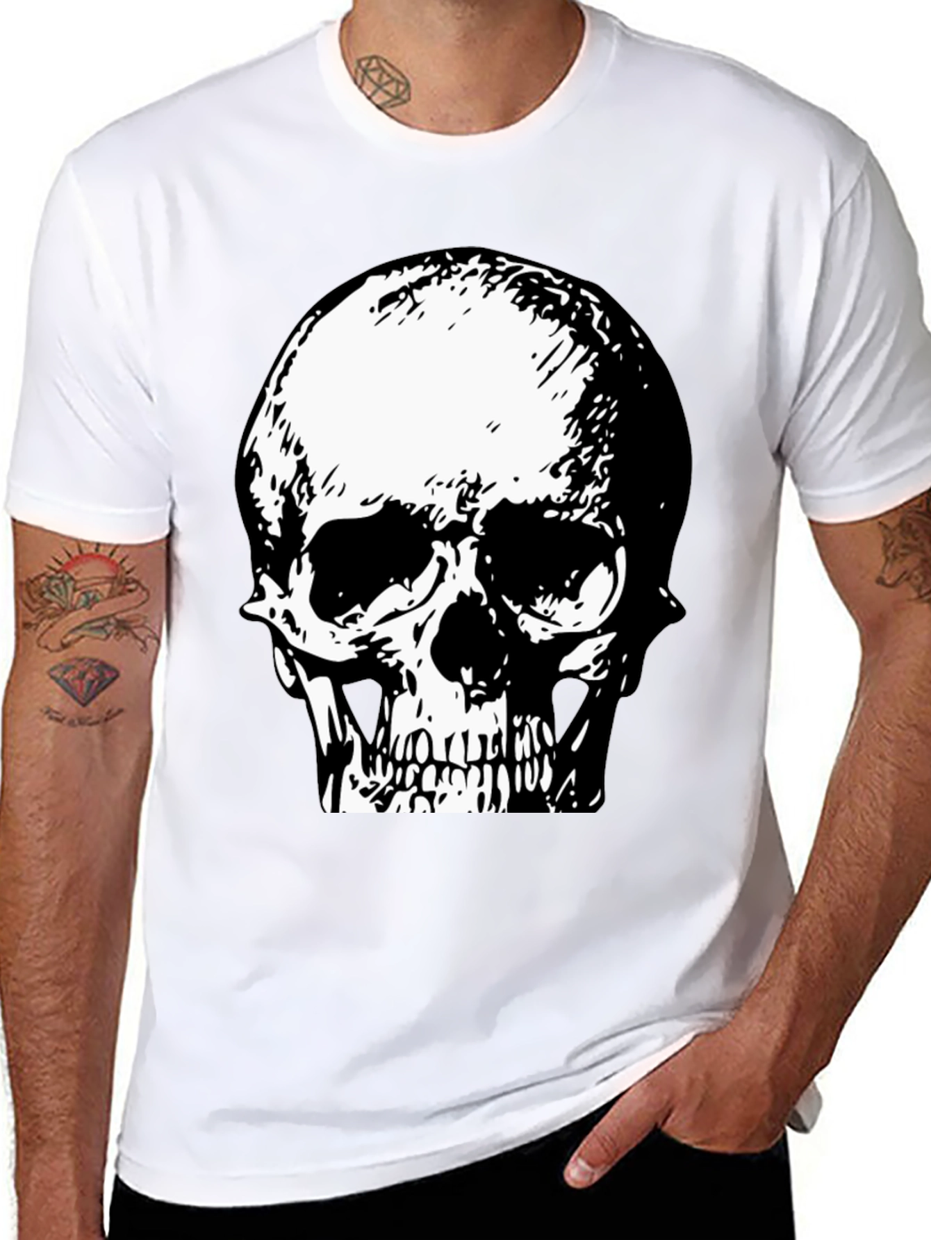 Skull Graphic T-Shirt - Black