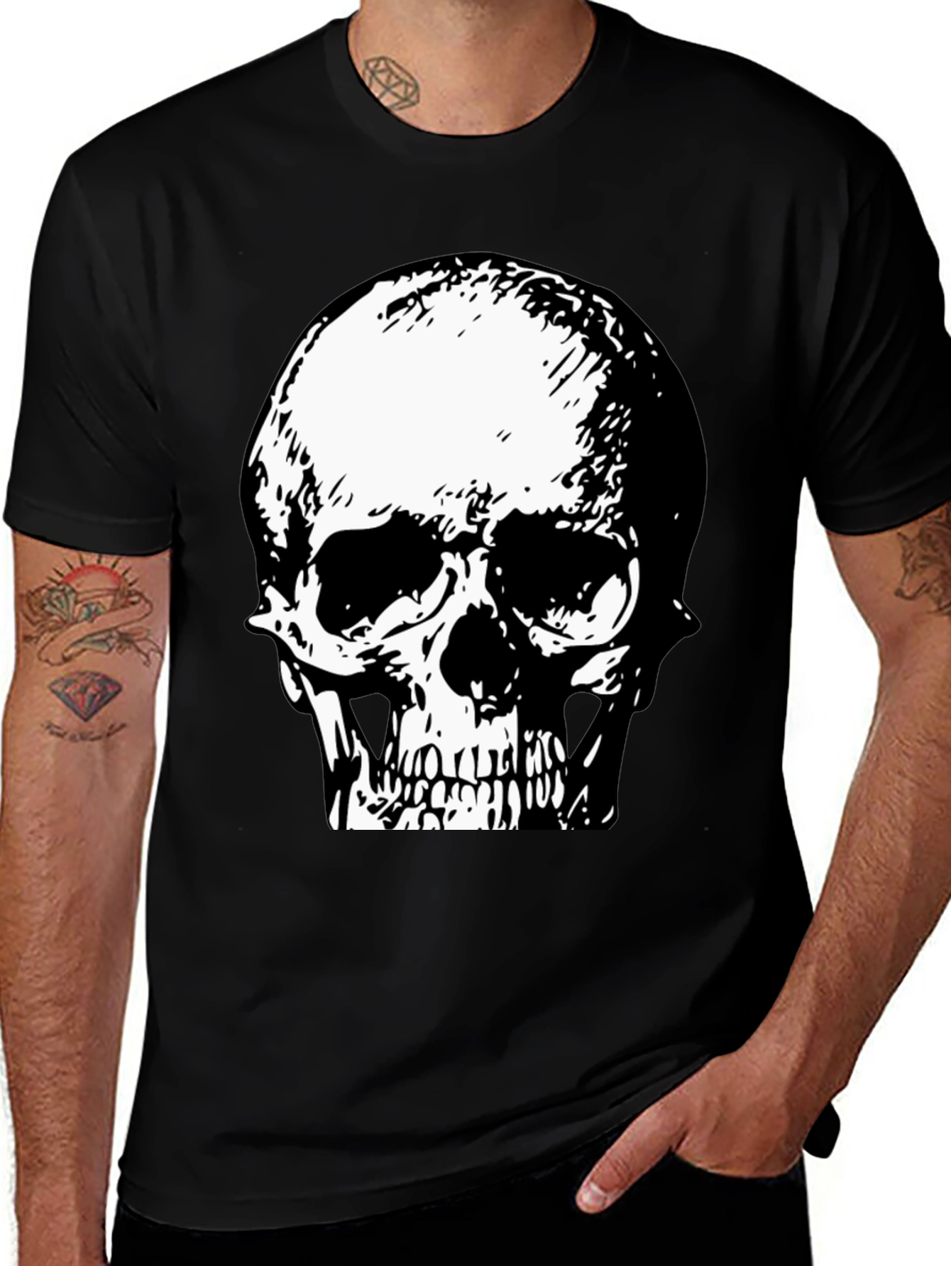 Skull Graphic T-Shirt - Black