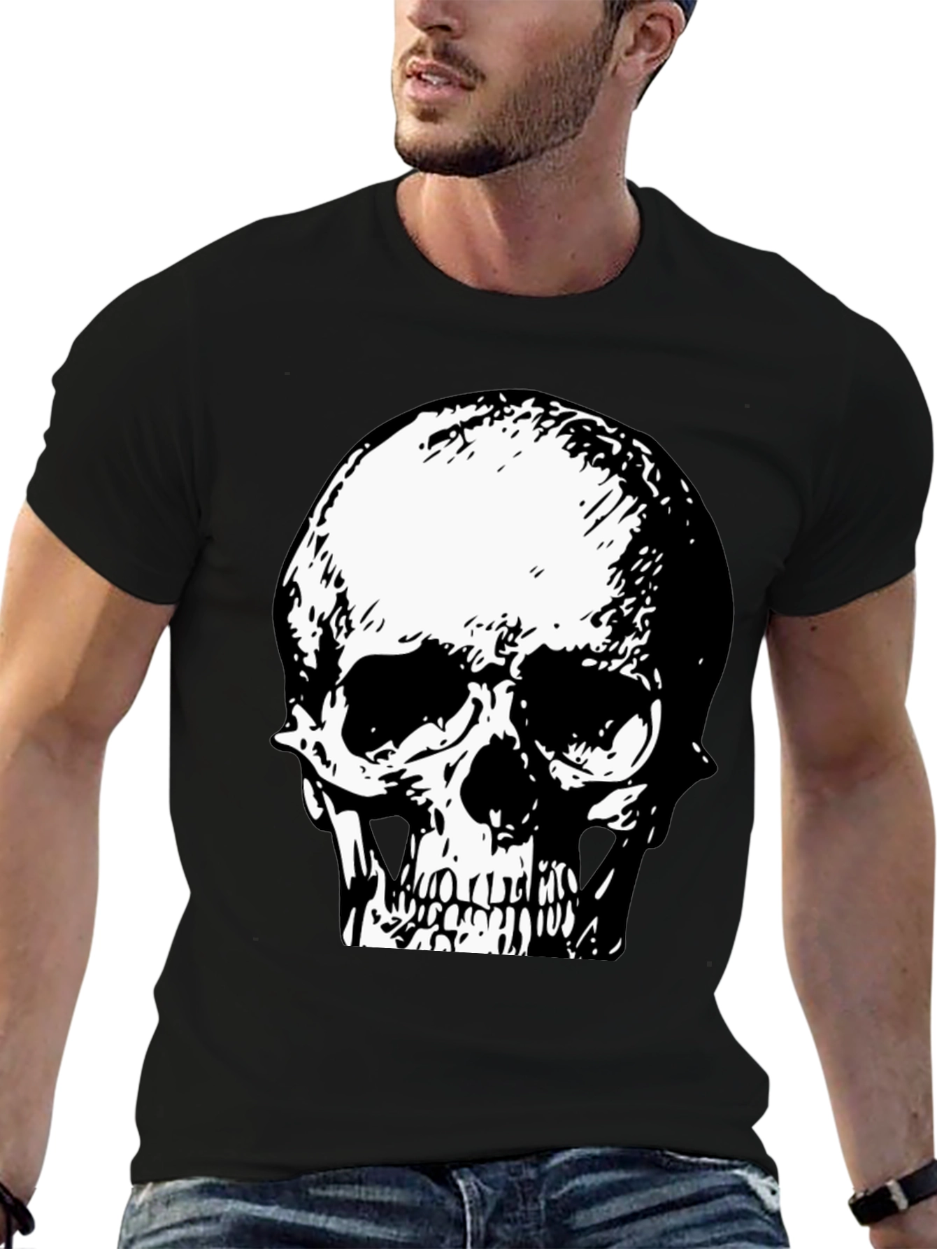 Skull Graphic T-Shirt - Black