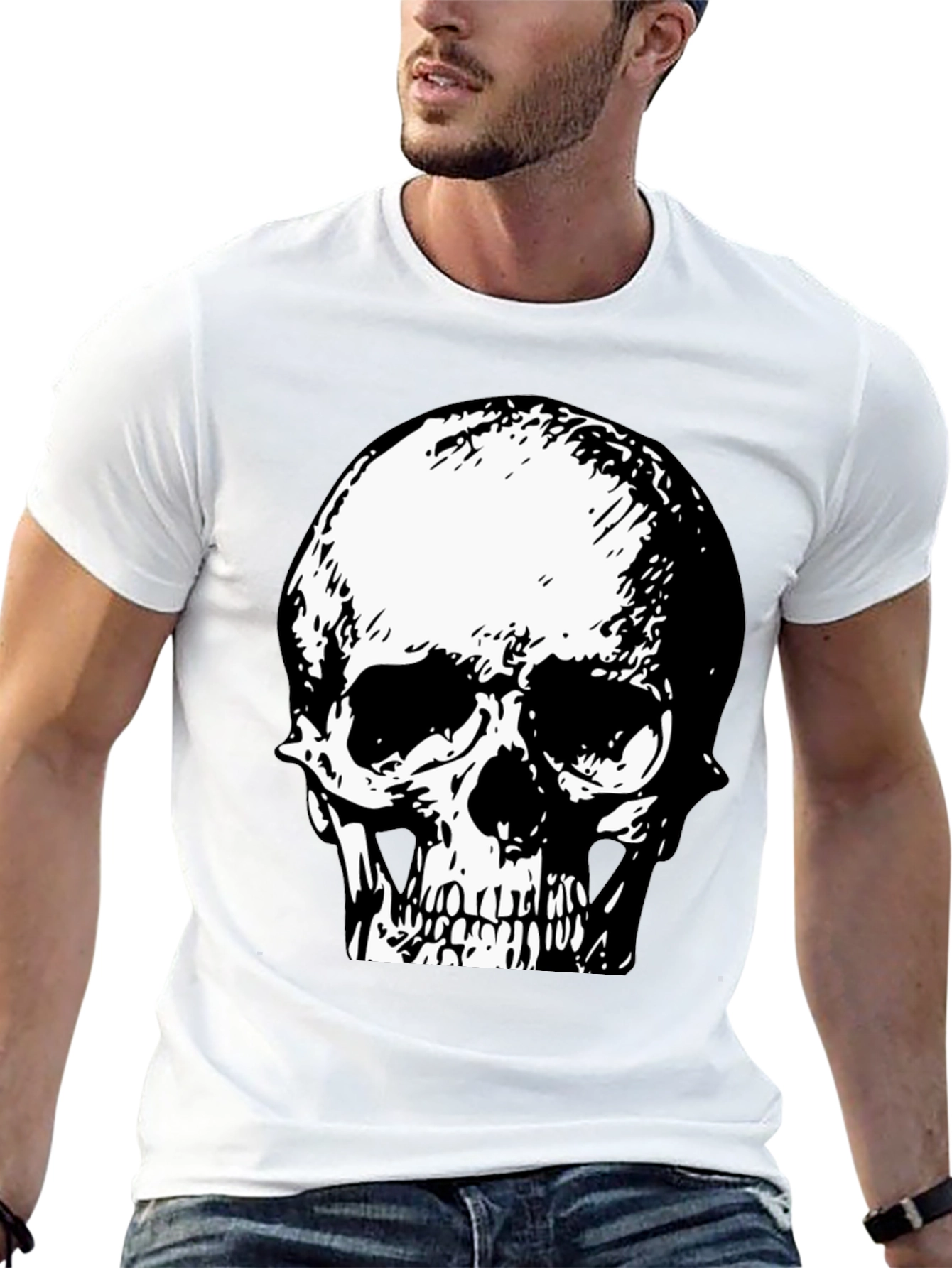 Skull Graphic T-Shirt - Black