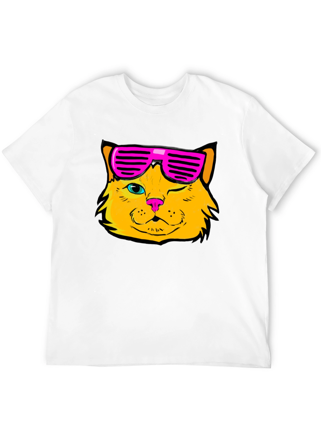 Cool Cat Graphic T-Shirt - Black