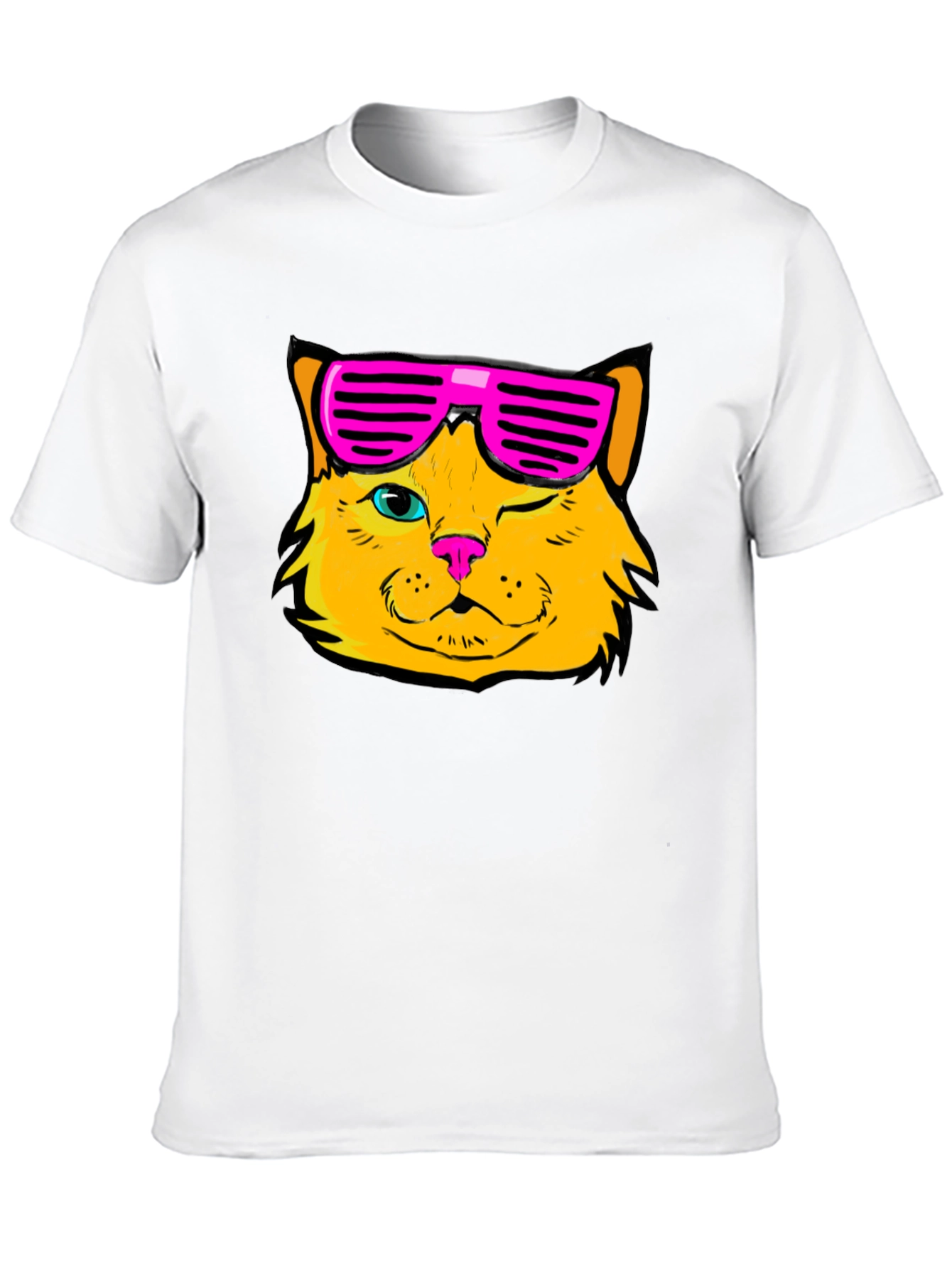 Cool Cat Graphic T-Shirt - Black
