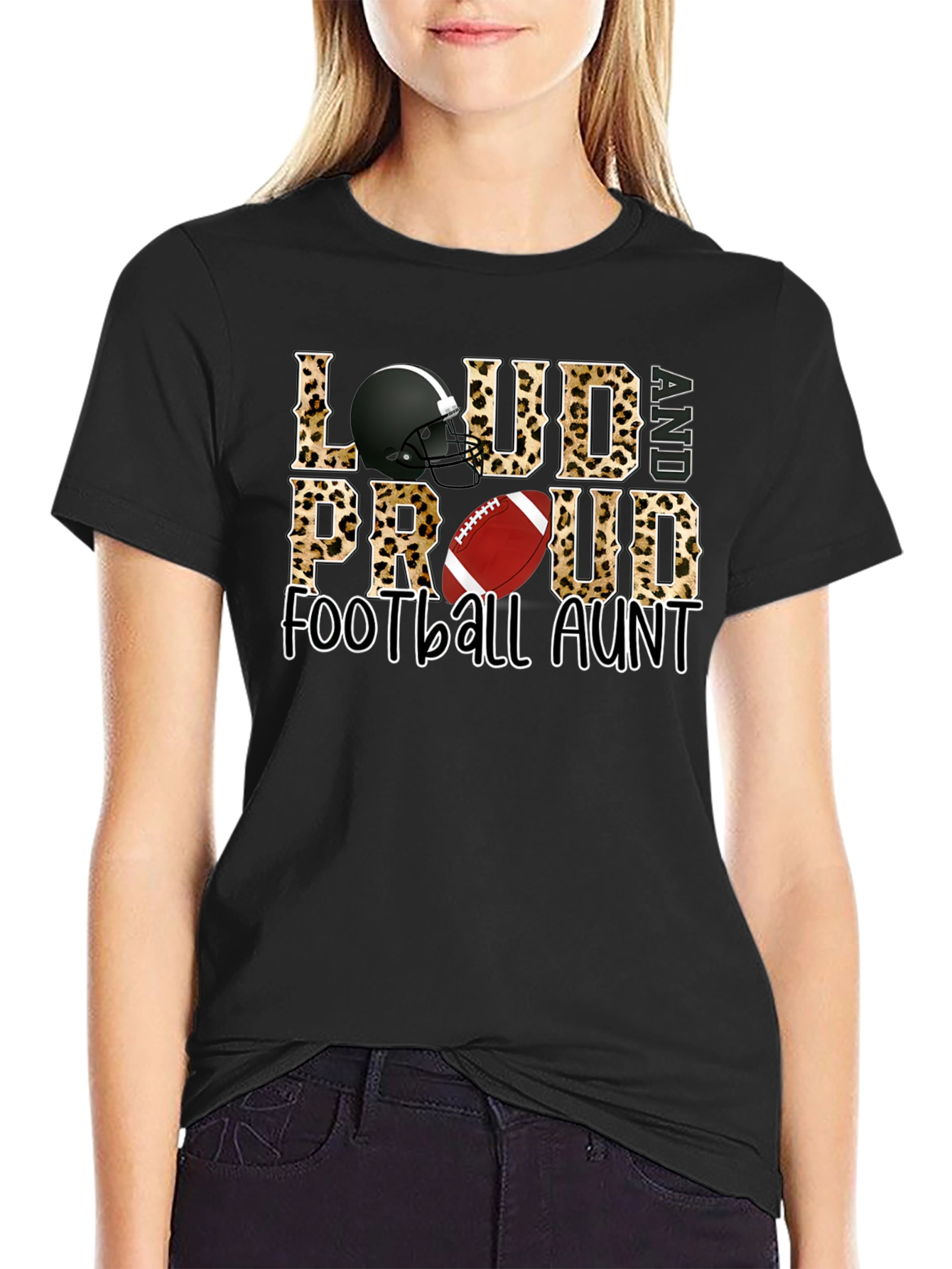 Loud and Proud Football Aunt T-Shirt