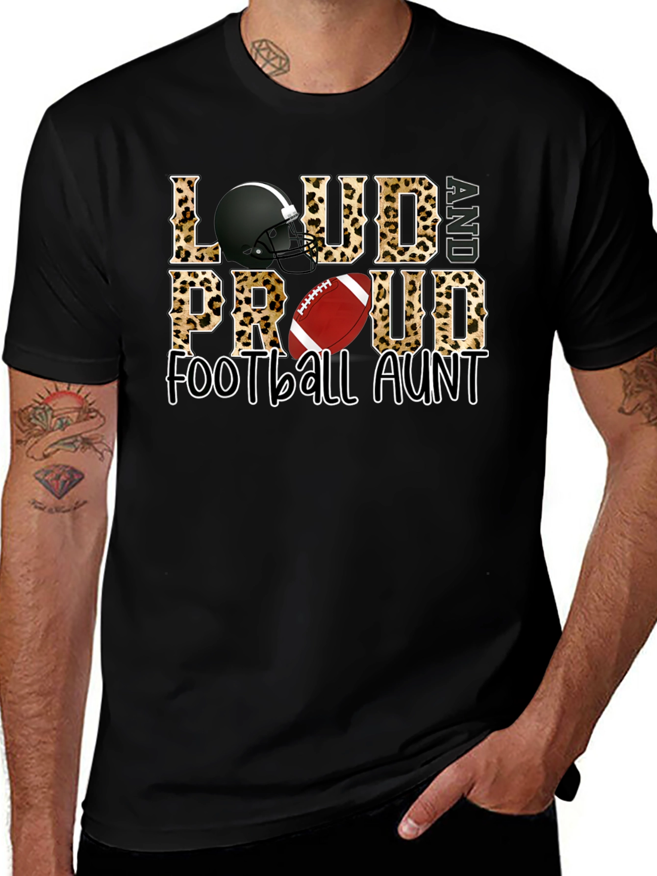 Loud and Proud Football Aunt T-Shirt