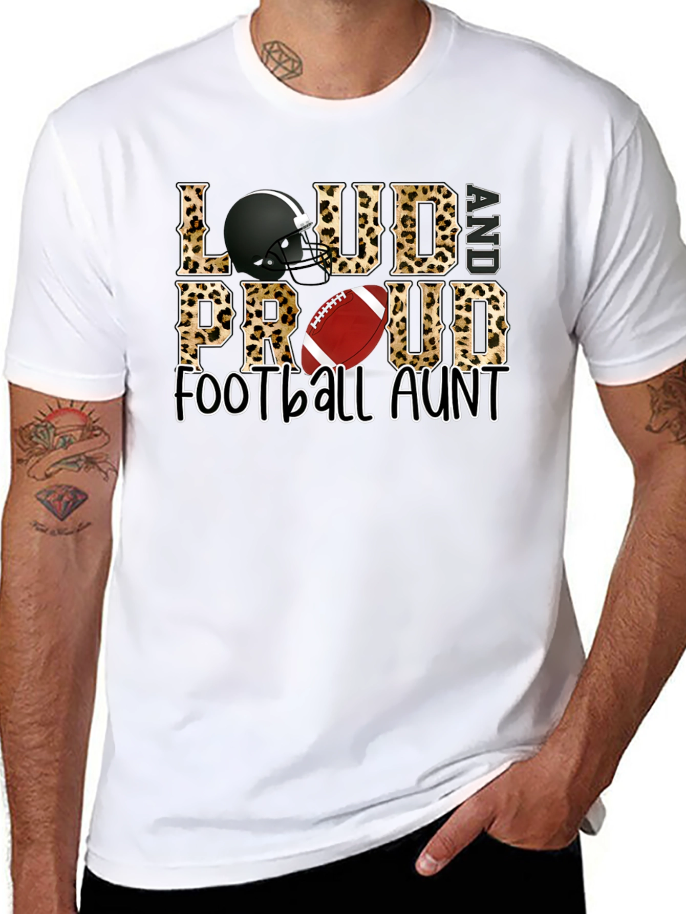 Loud and Proud Football Aunt T-Shirt