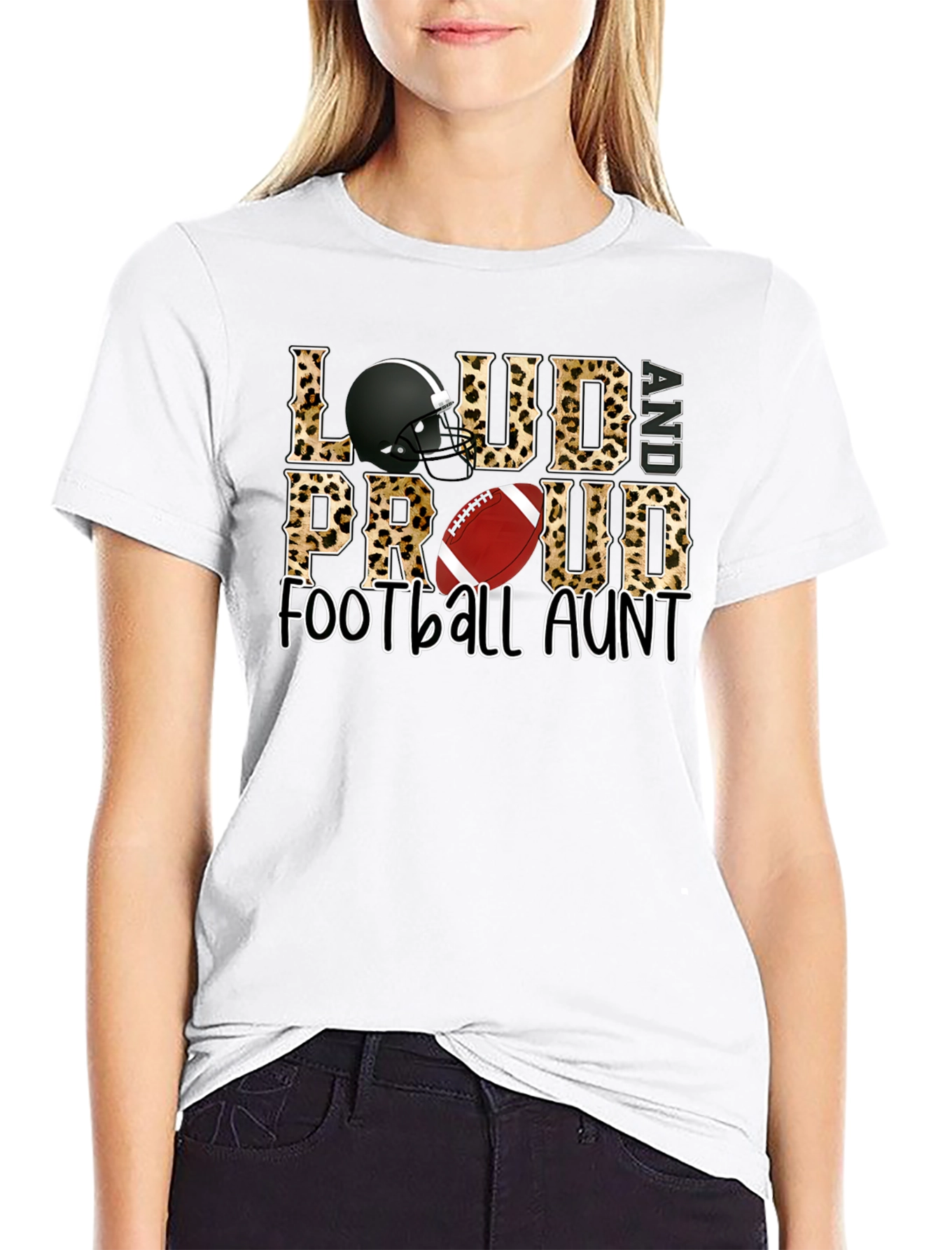 Loud and Proud Football Aunt T-Shirt