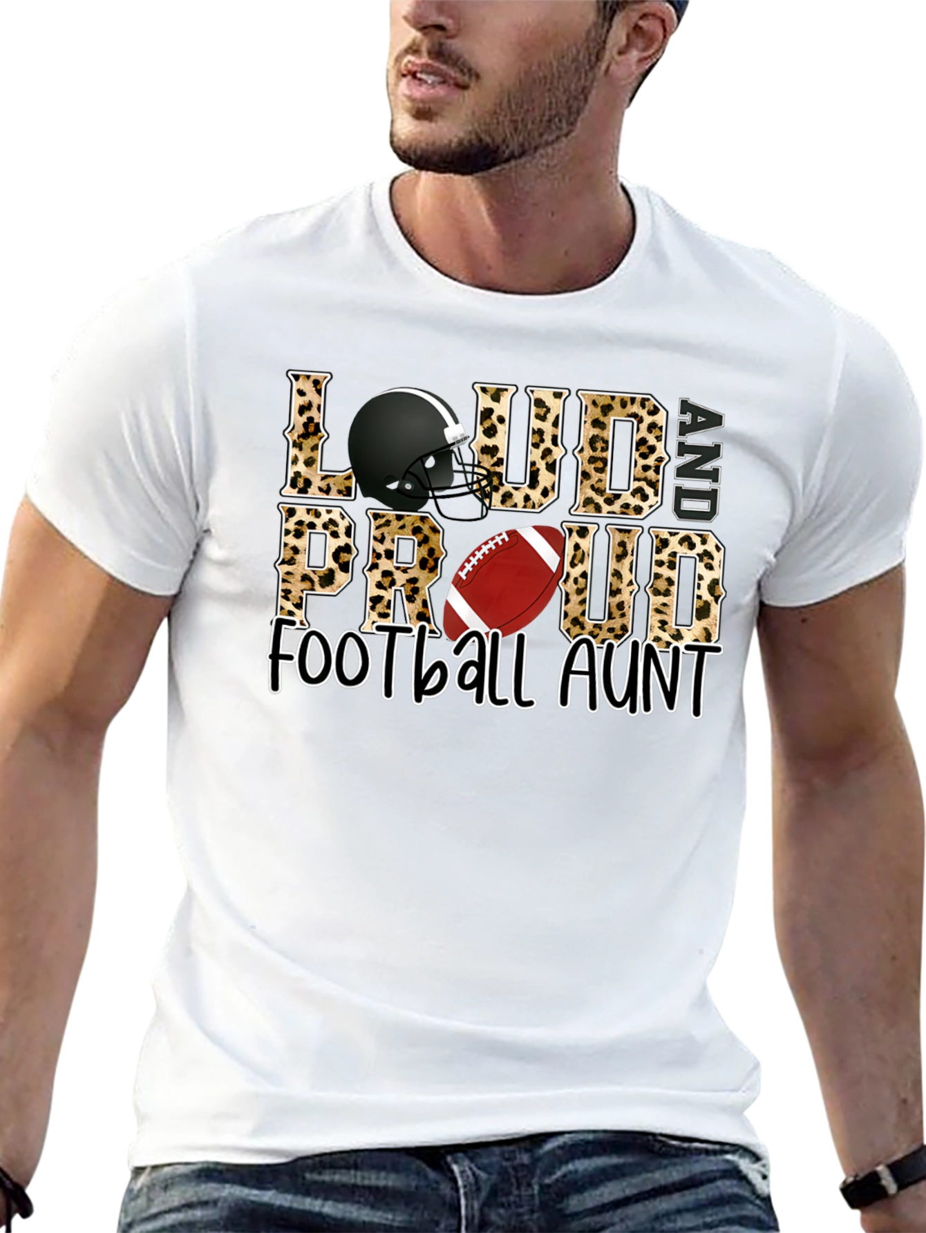 Loud and Proud Football Aunt T-Shirt