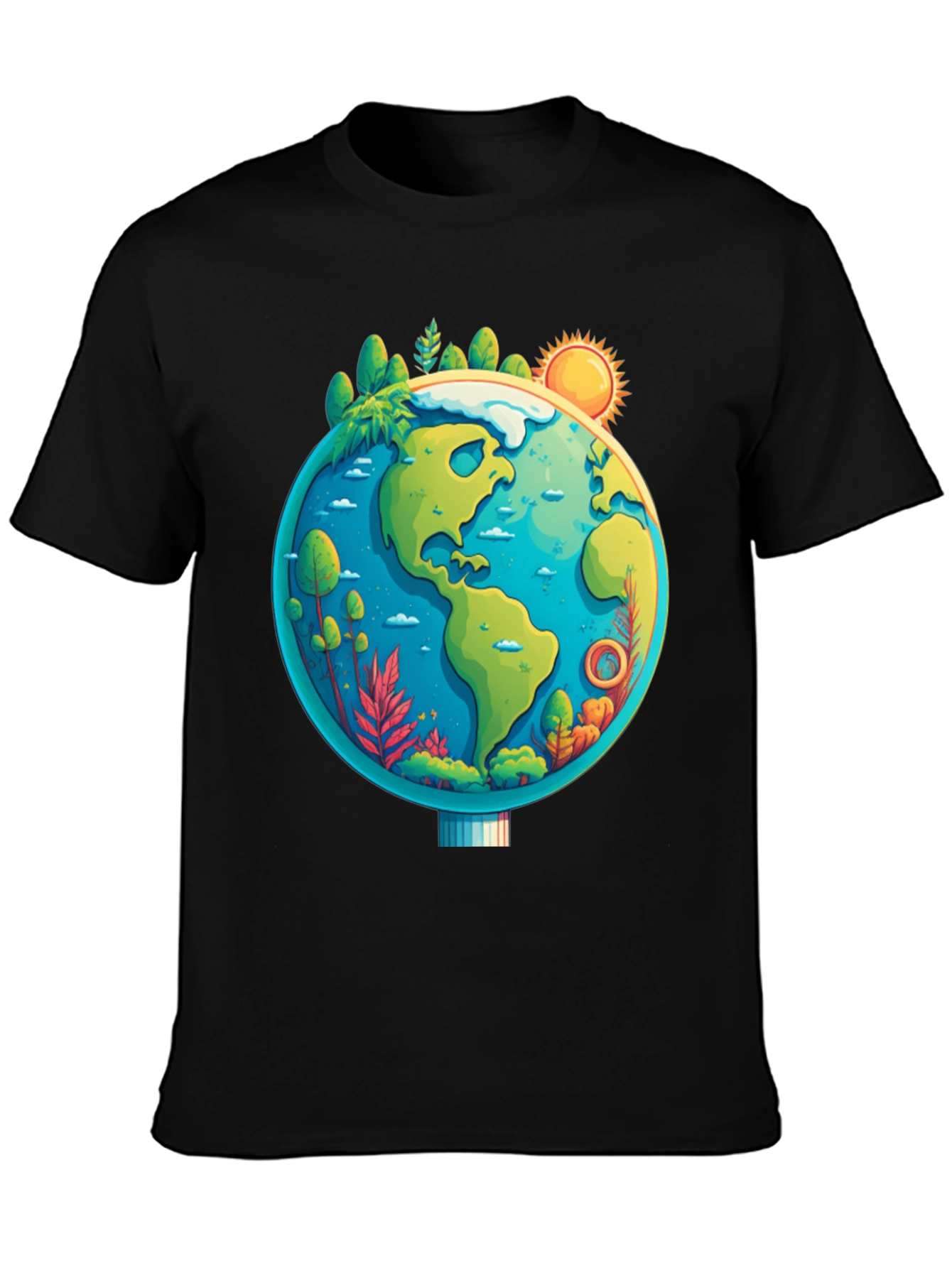 Eco-Friendly Earth Graphic Tee - Unisex