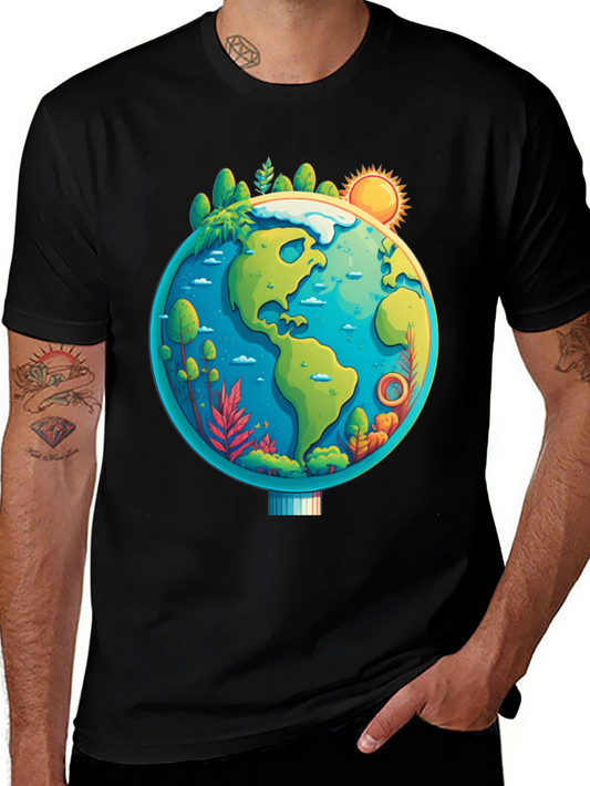 Eco-Friendly Earth Graphic Tee - Unisex