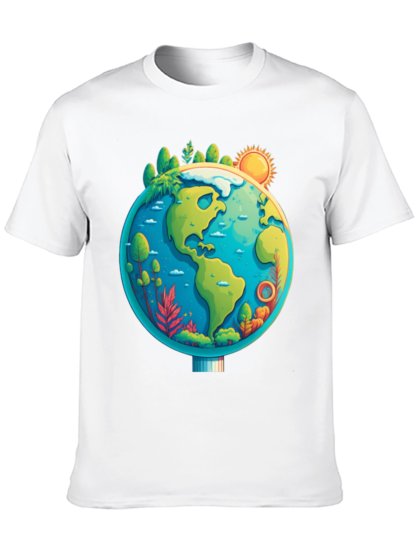 Eco-Friendly Earth Graphic Tee - Unisex