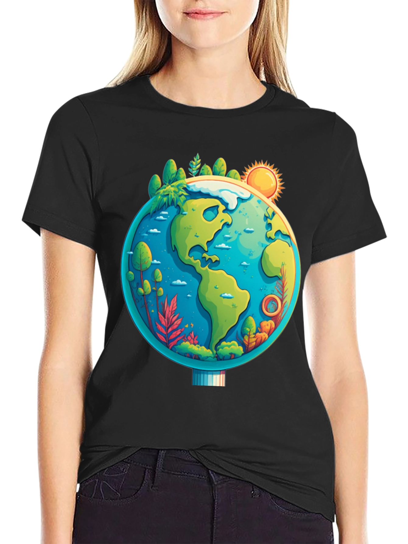 Eco-Friendly Earth Graphic Tee - Unisex