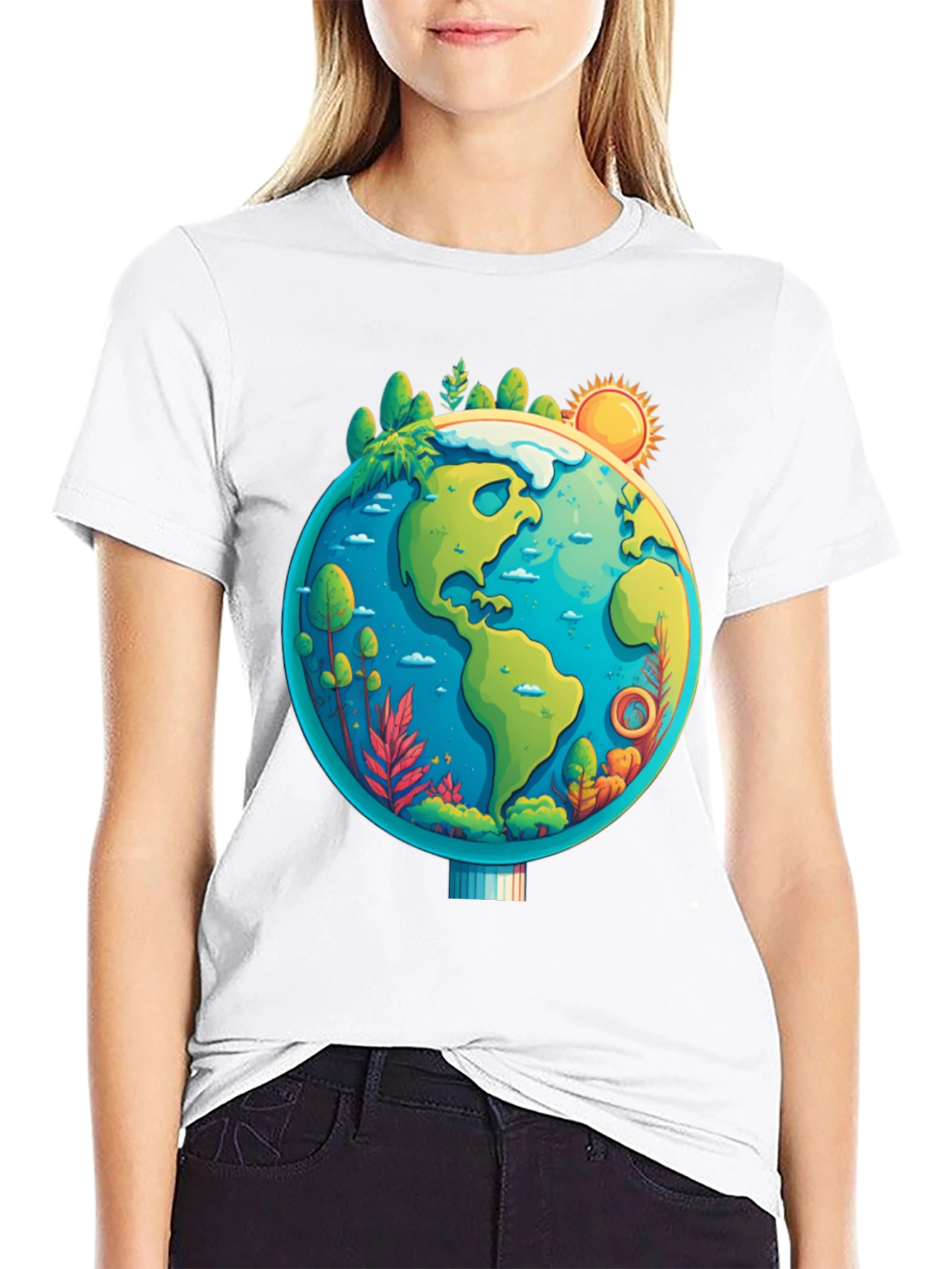 Eco-Friendly Earth Graphic Tee - Unisex
