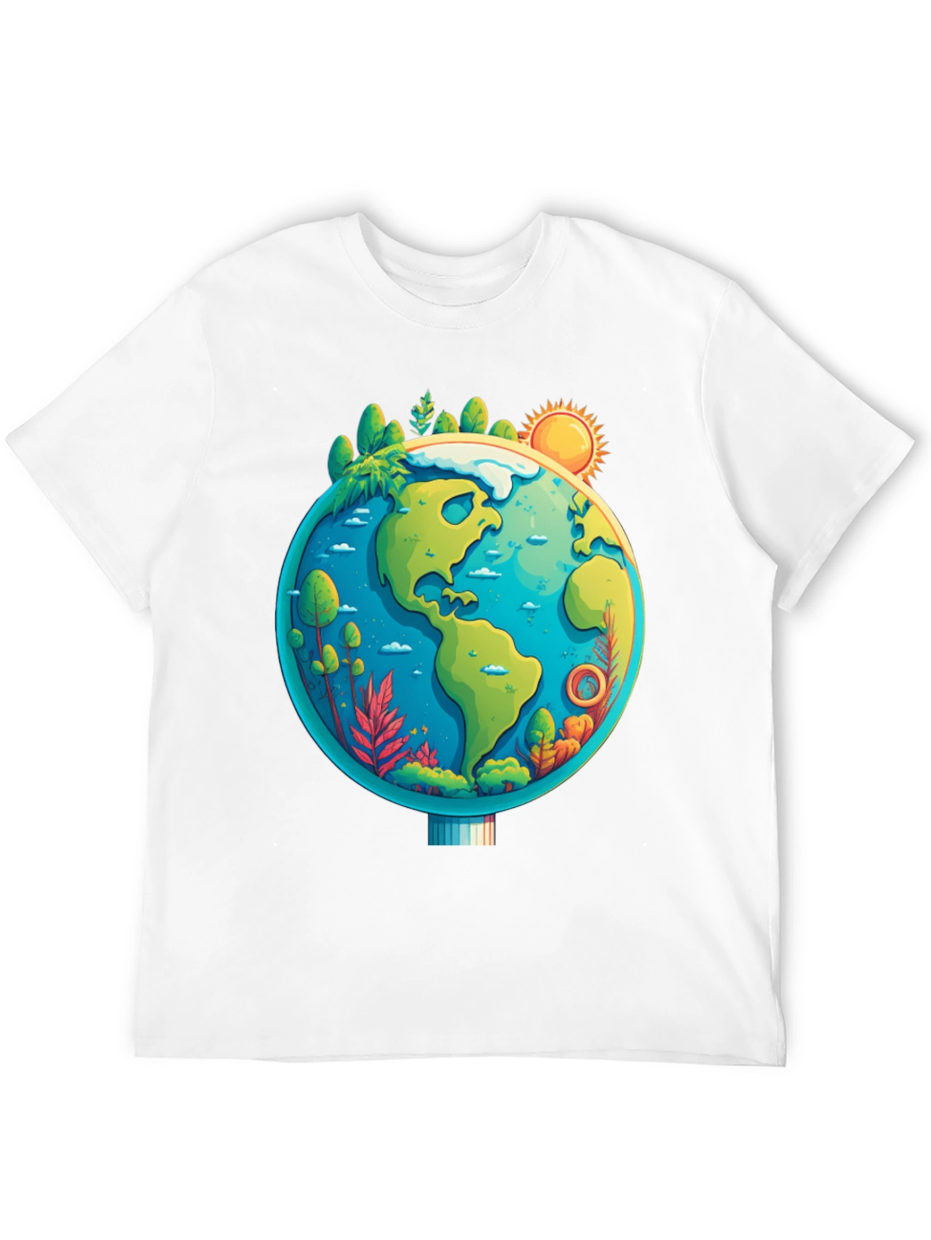 Eco-Friendly Earth Graphic Tee - Unisex