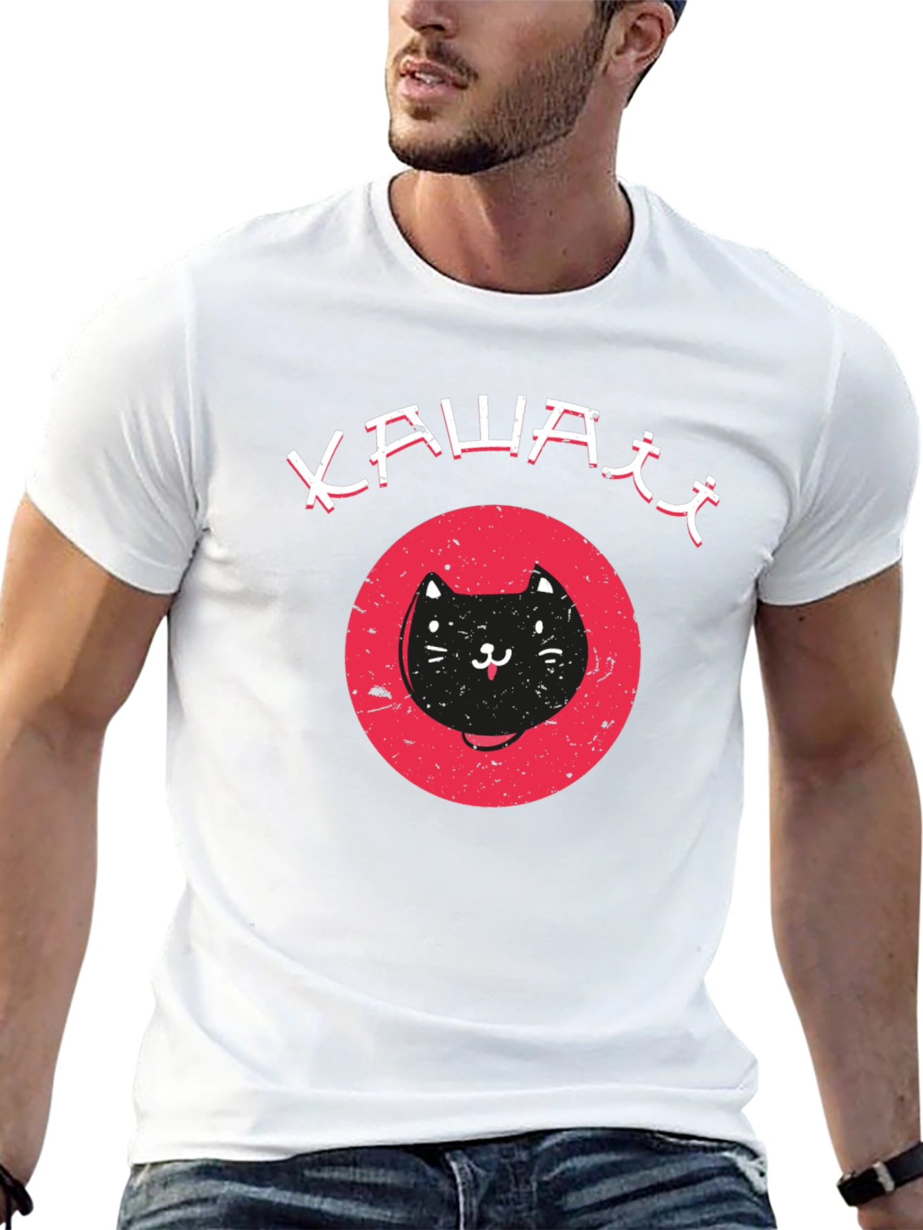 Kawaii Cat Graphic Tee - Cute Black T-Shirt