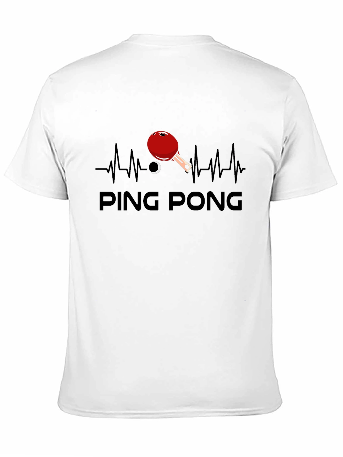 Ping Pong Heartbeat Graphic Tee - Black