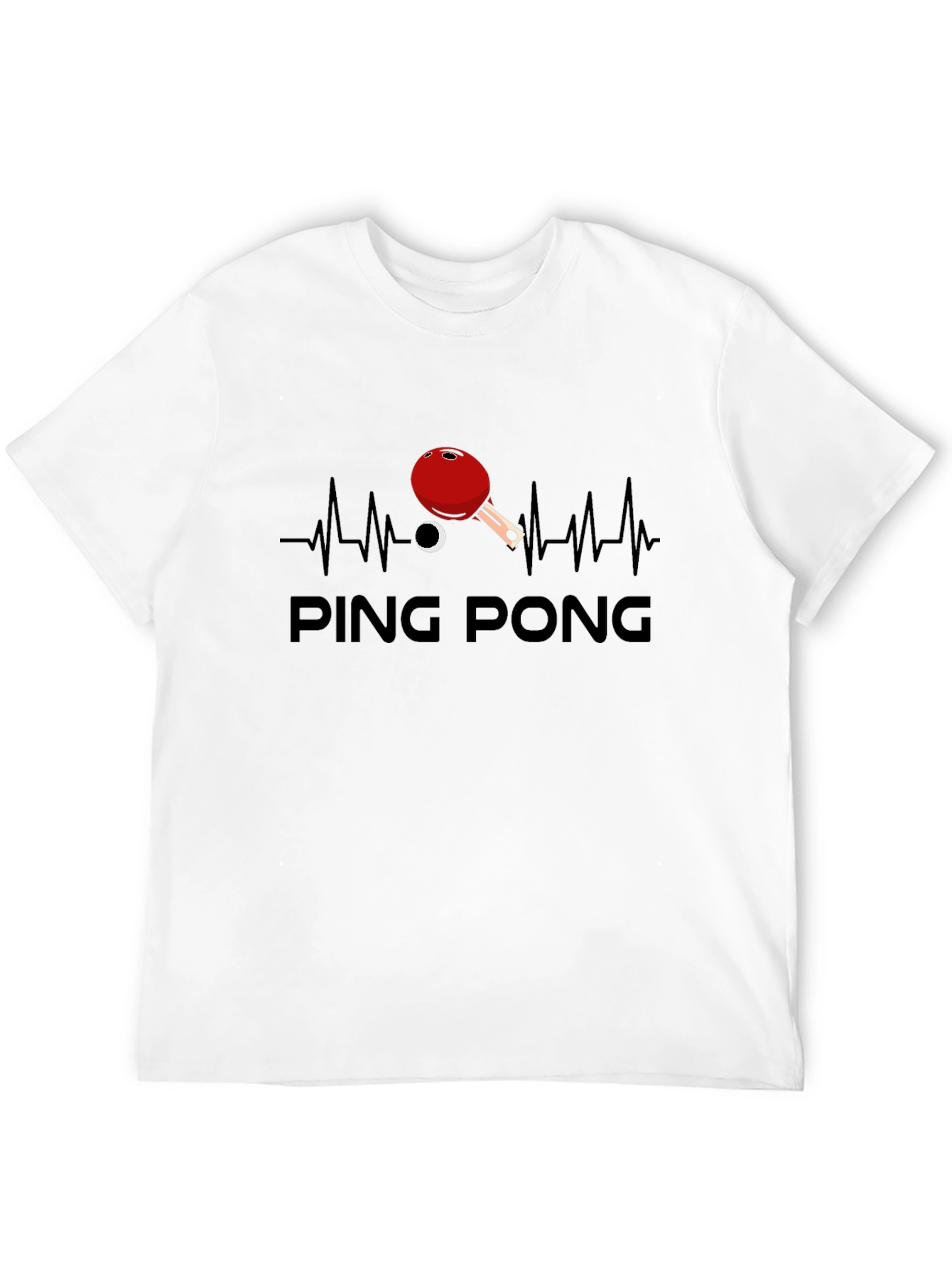 Ping Pong Heartbeat Graphic Tee - Black