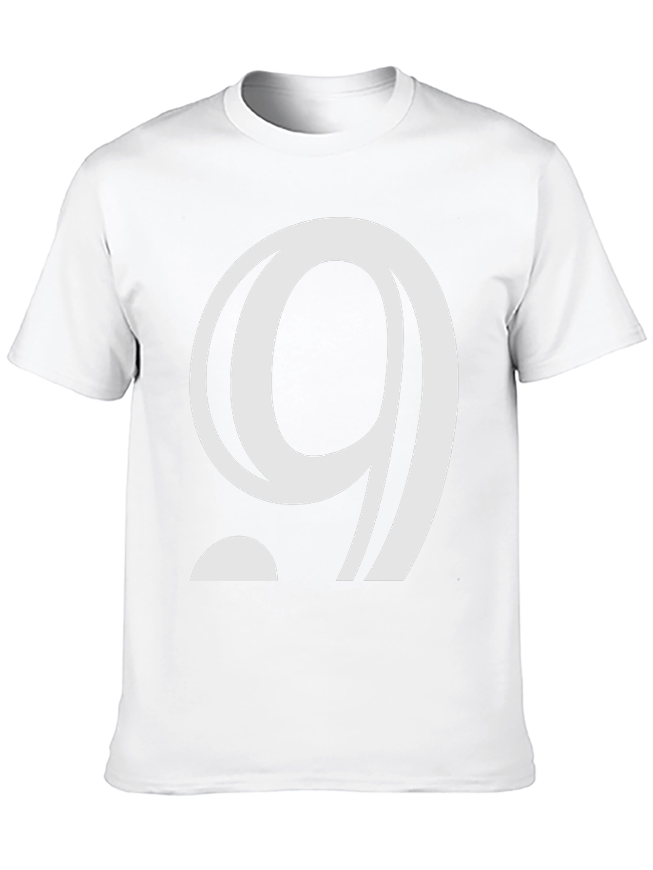 Modern Number 9 Graphic Black T-Shirt