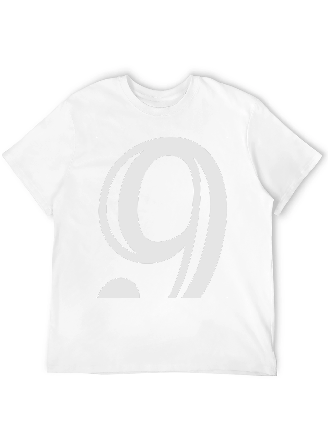 Modern Number 9 Graphic Black T-Shirt