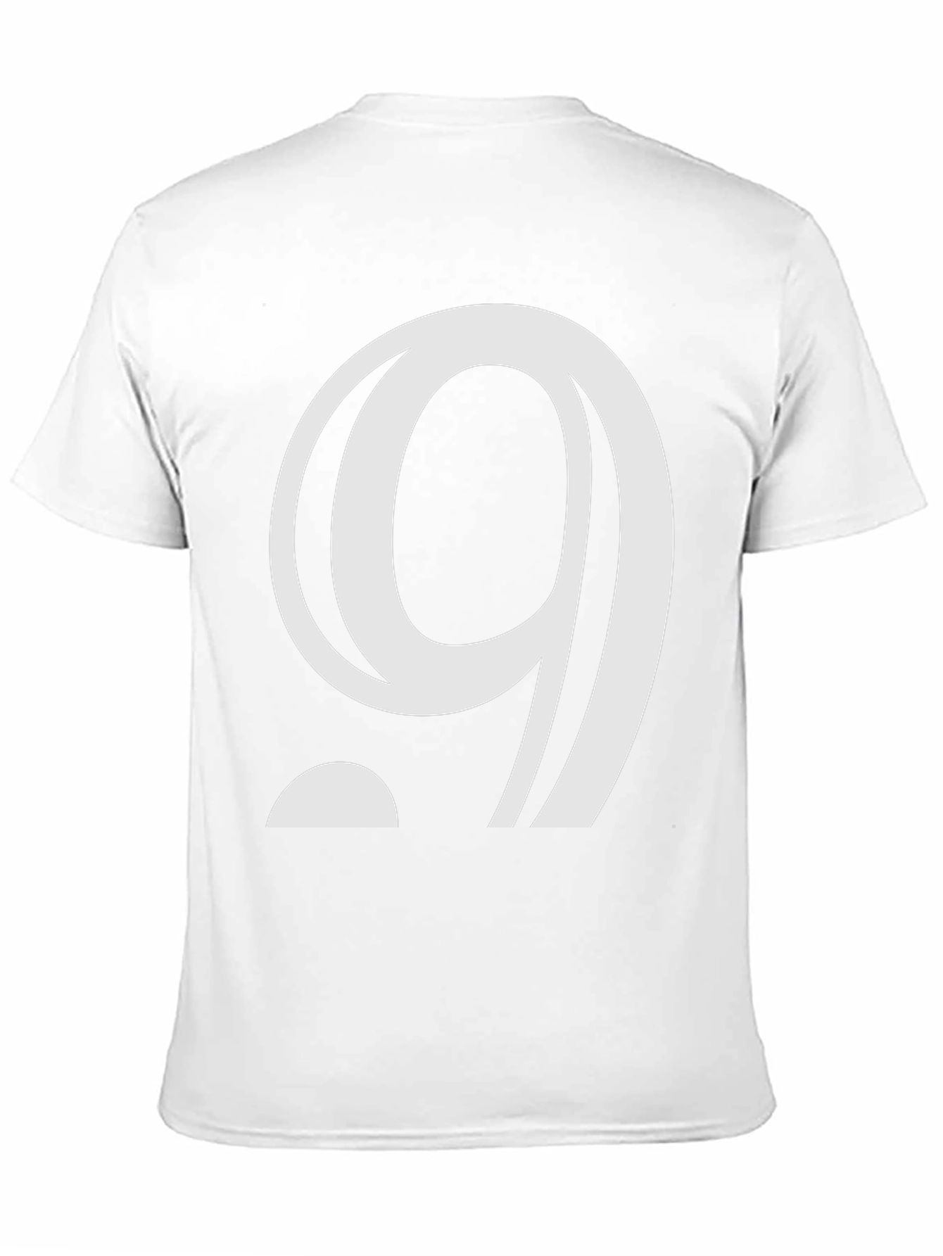 Modern Number 9 Graphic Black T-Shirt