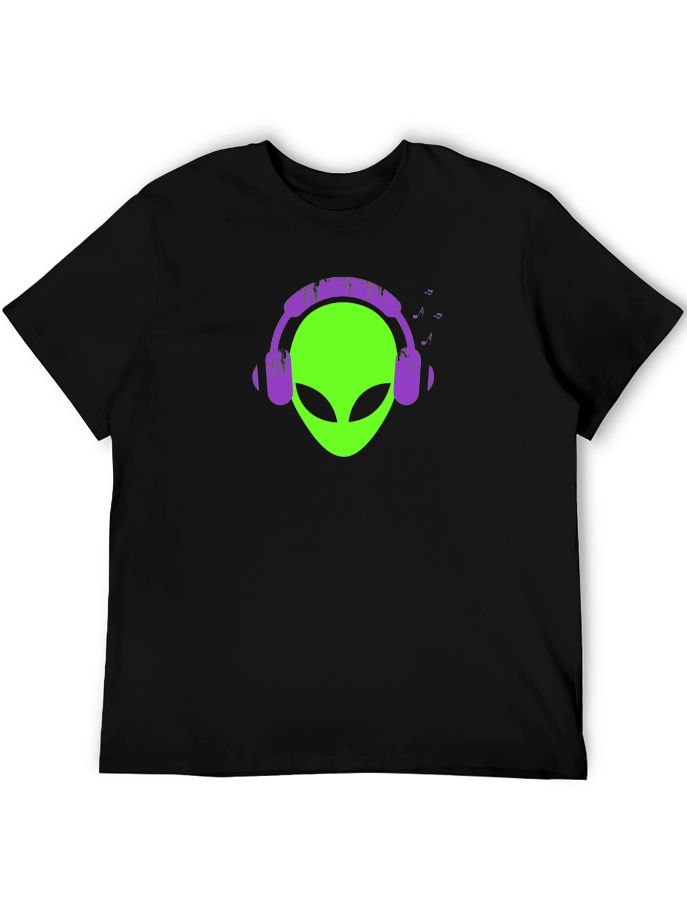 Alien Headphone T-Shirt - Black Tee