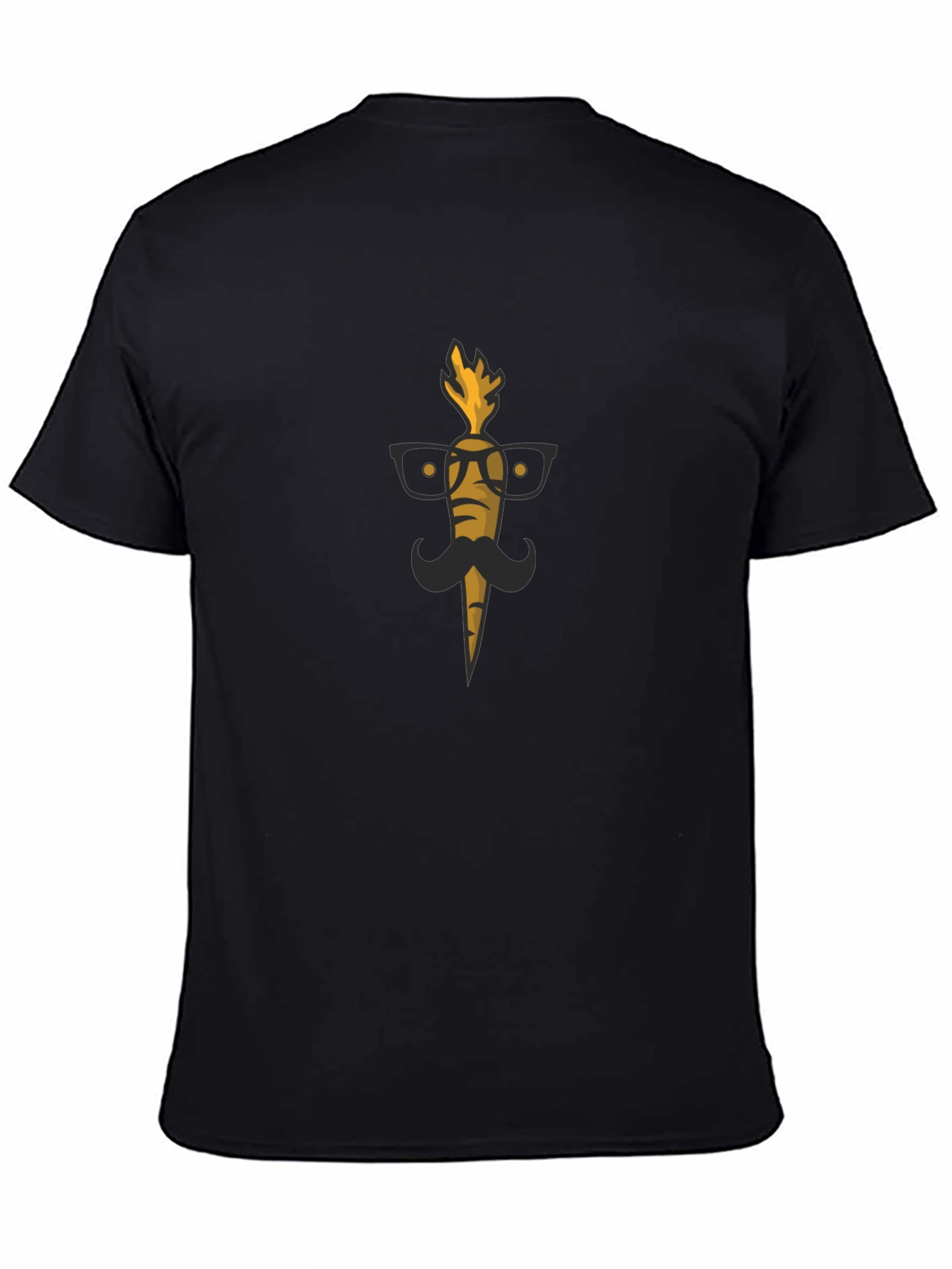 Mens Funny Carrot Graphic Tee - Black
