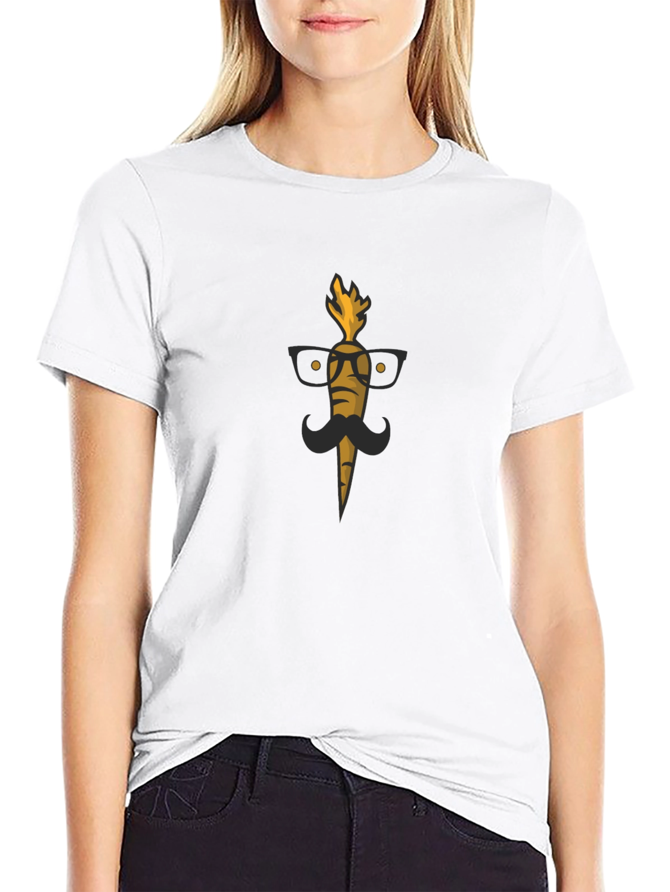 Mens Funny Carrot Graphic Tee - Black