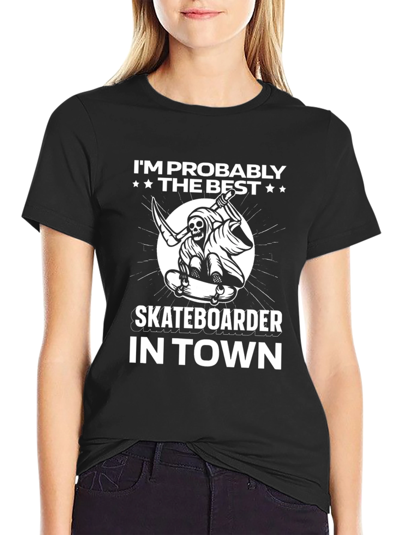 Grim Reaper Skateboarder T-Shirt
