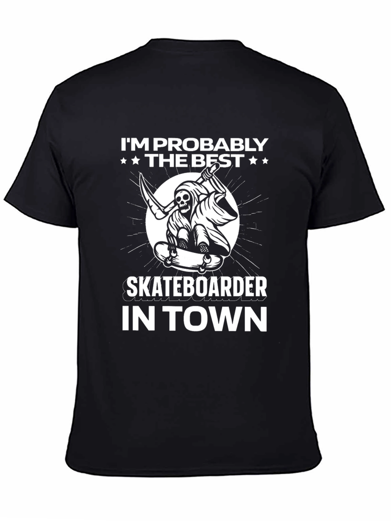 Grim Reaper Skateboarder T-Shirt
