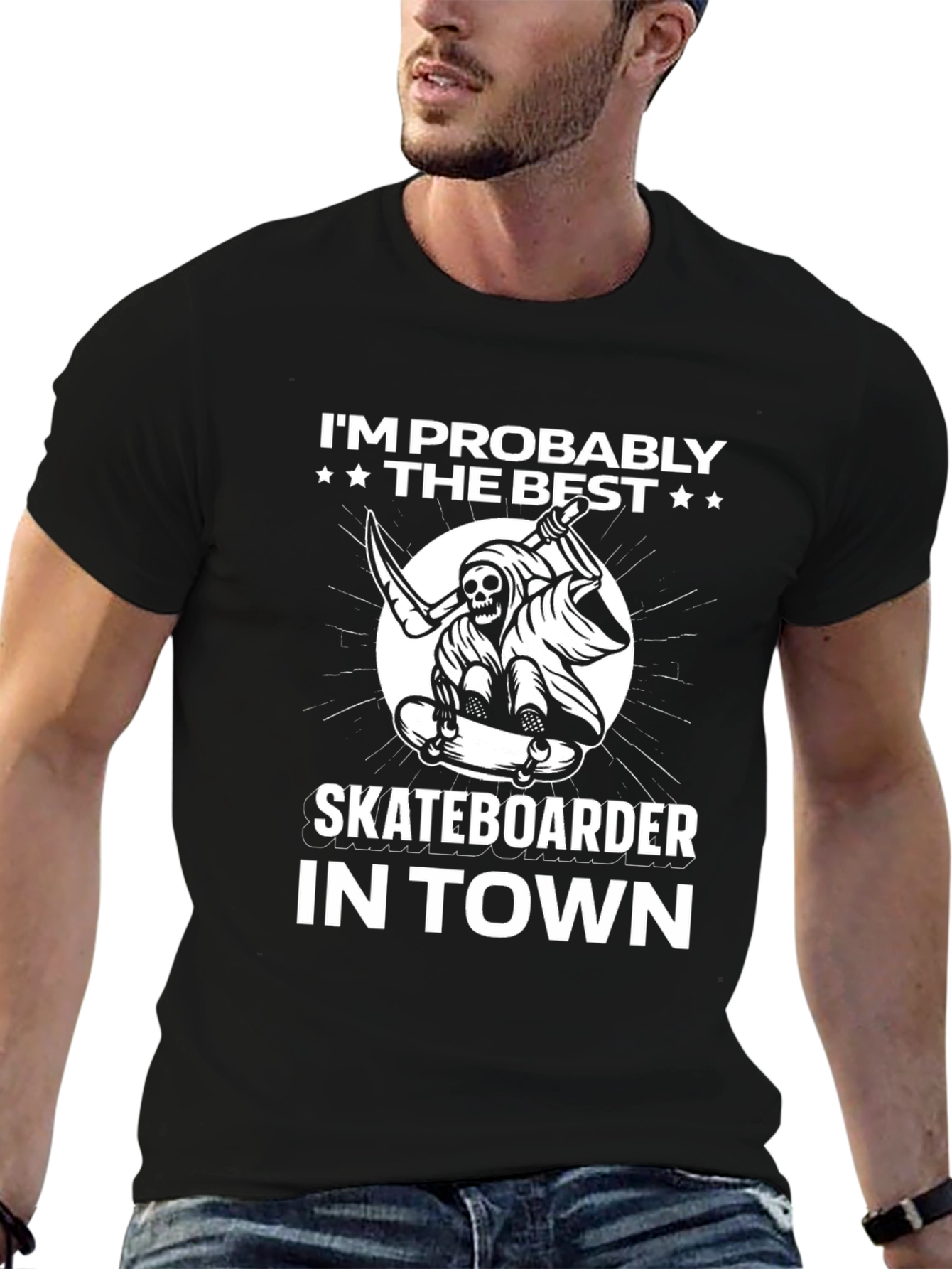 Grim Reaper Skateboarder T-Shirt