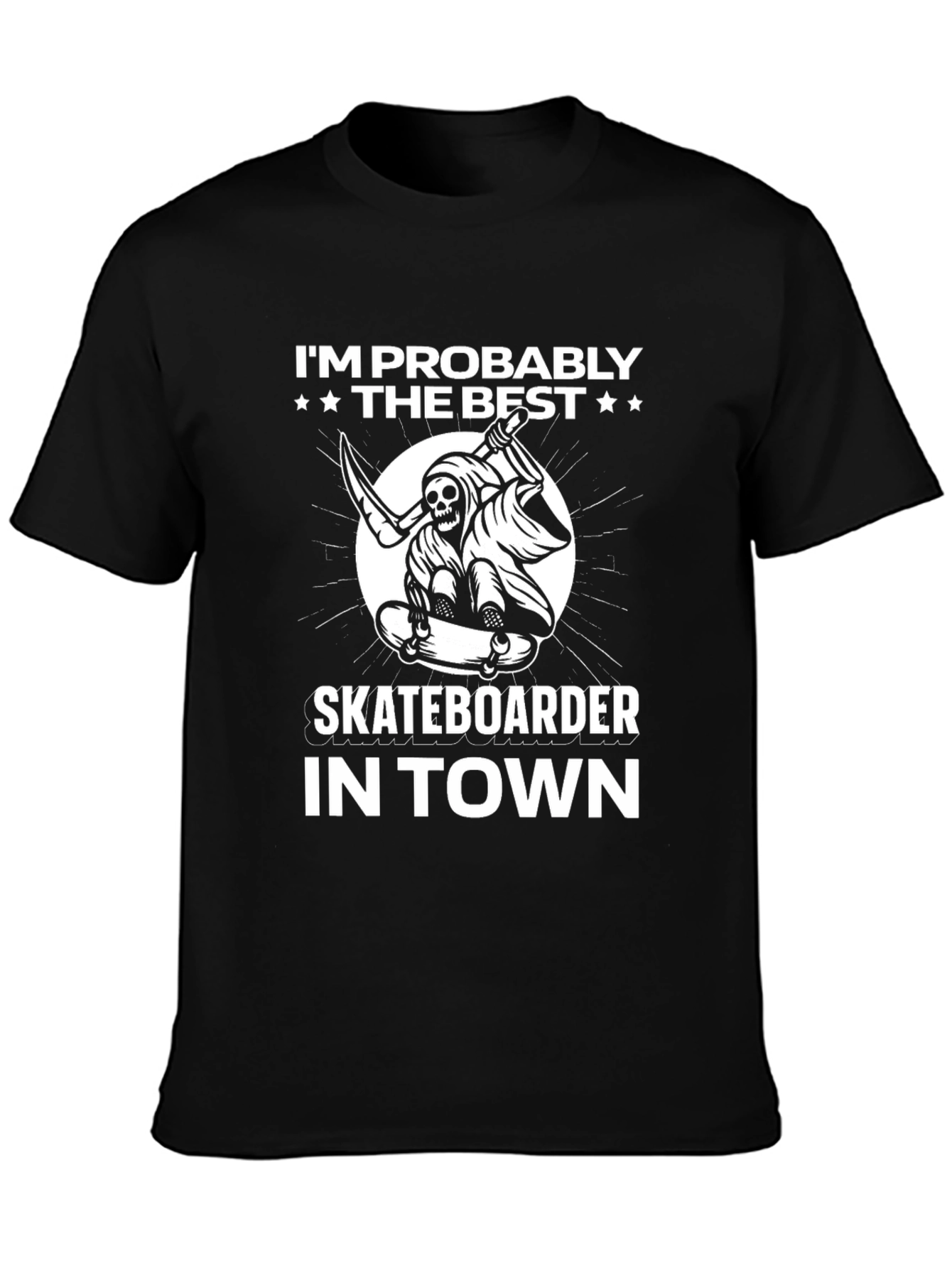 Grim Reaper Skateboarder T-Shirt