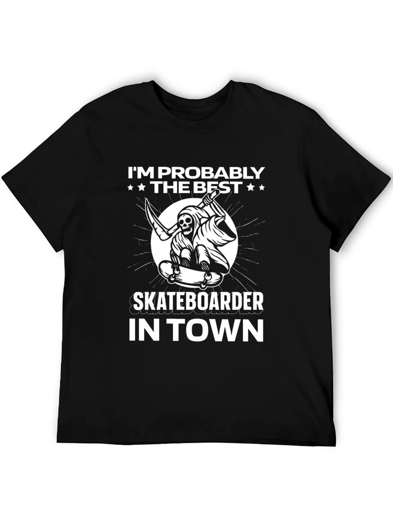 Grim Reaper Skateboarder T-Shirt