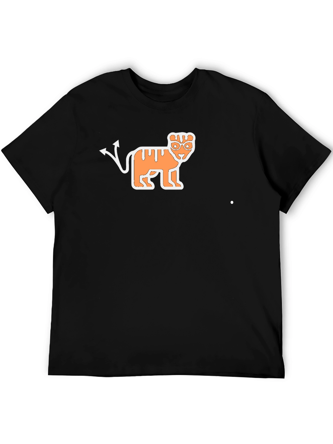Devil Tiger Graphic Black T-Shirt