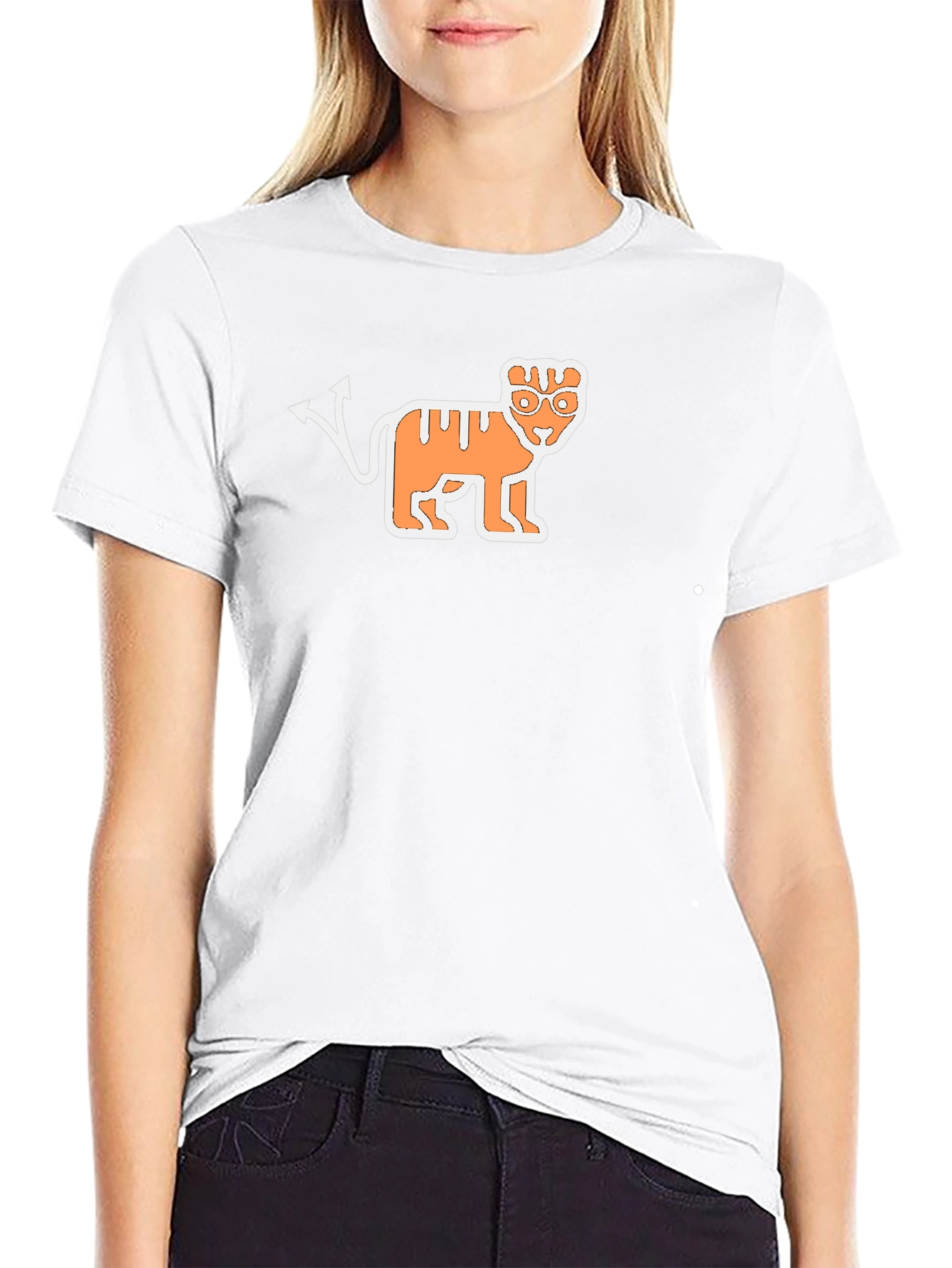 Devil Tiger Graphic Black T-Shirt