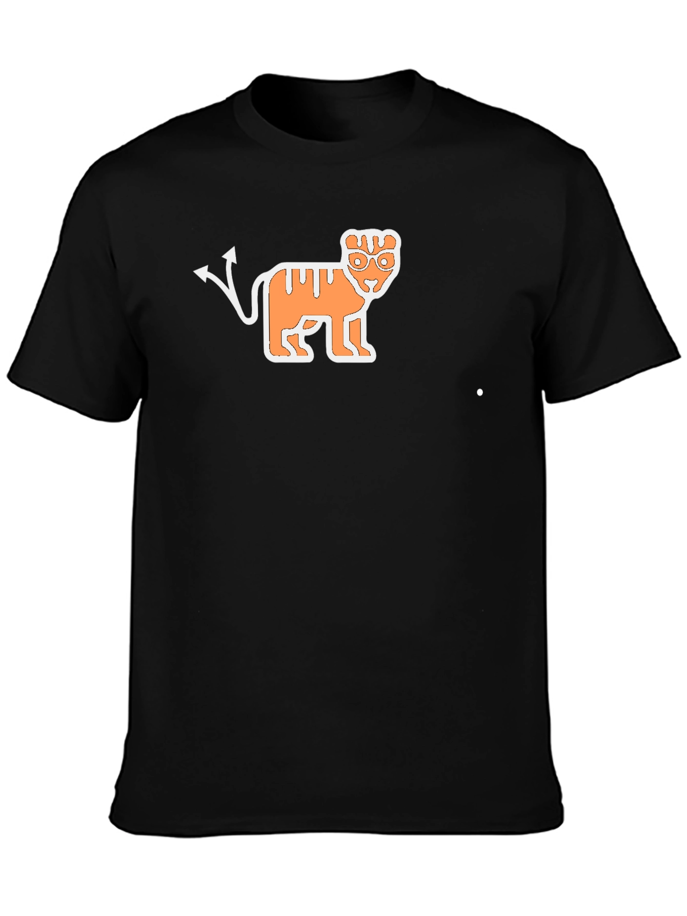 Devil Tiger Graphic Black T-Shirt