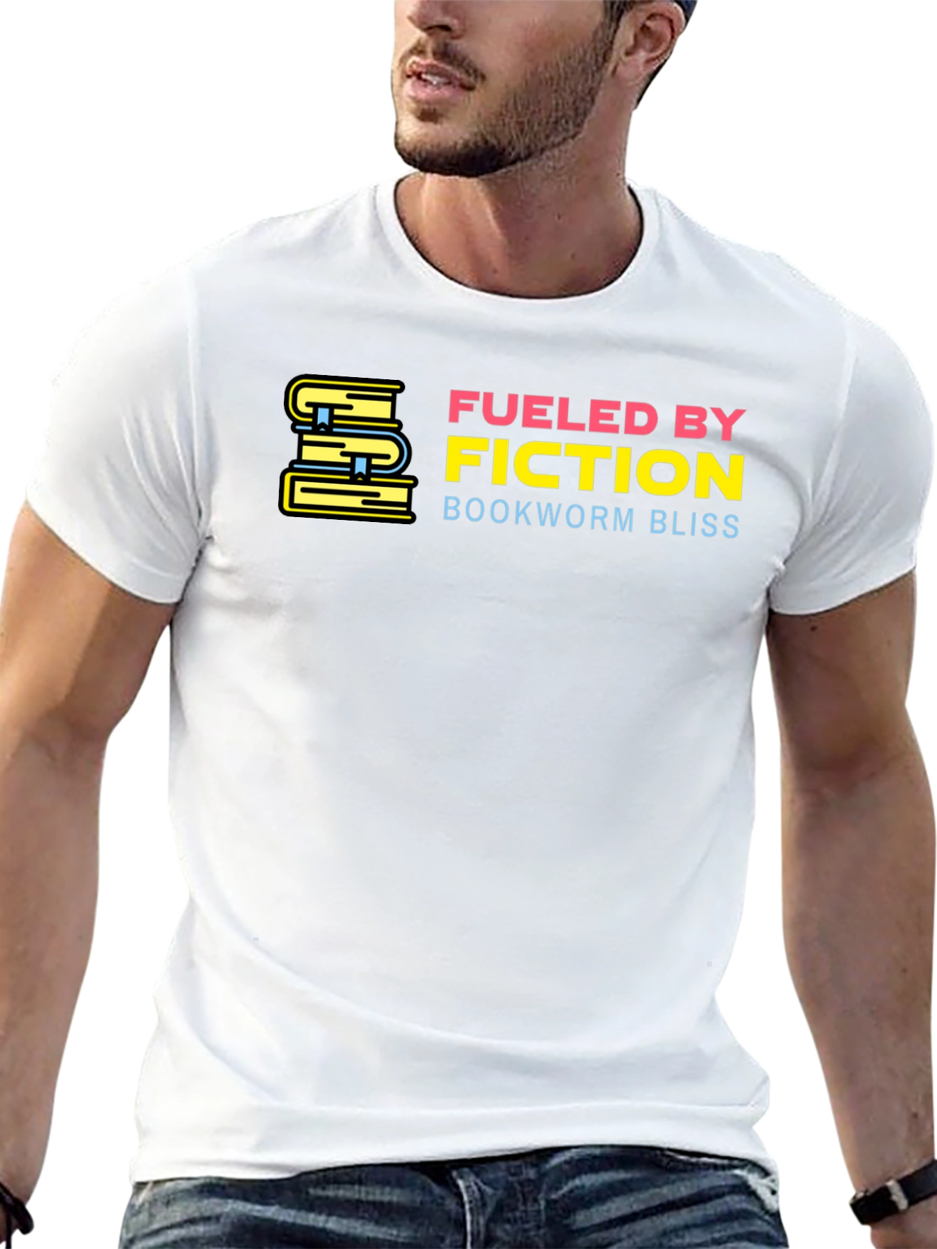 Fueled By Fiction Bookworm Bliss Black T-Shirt