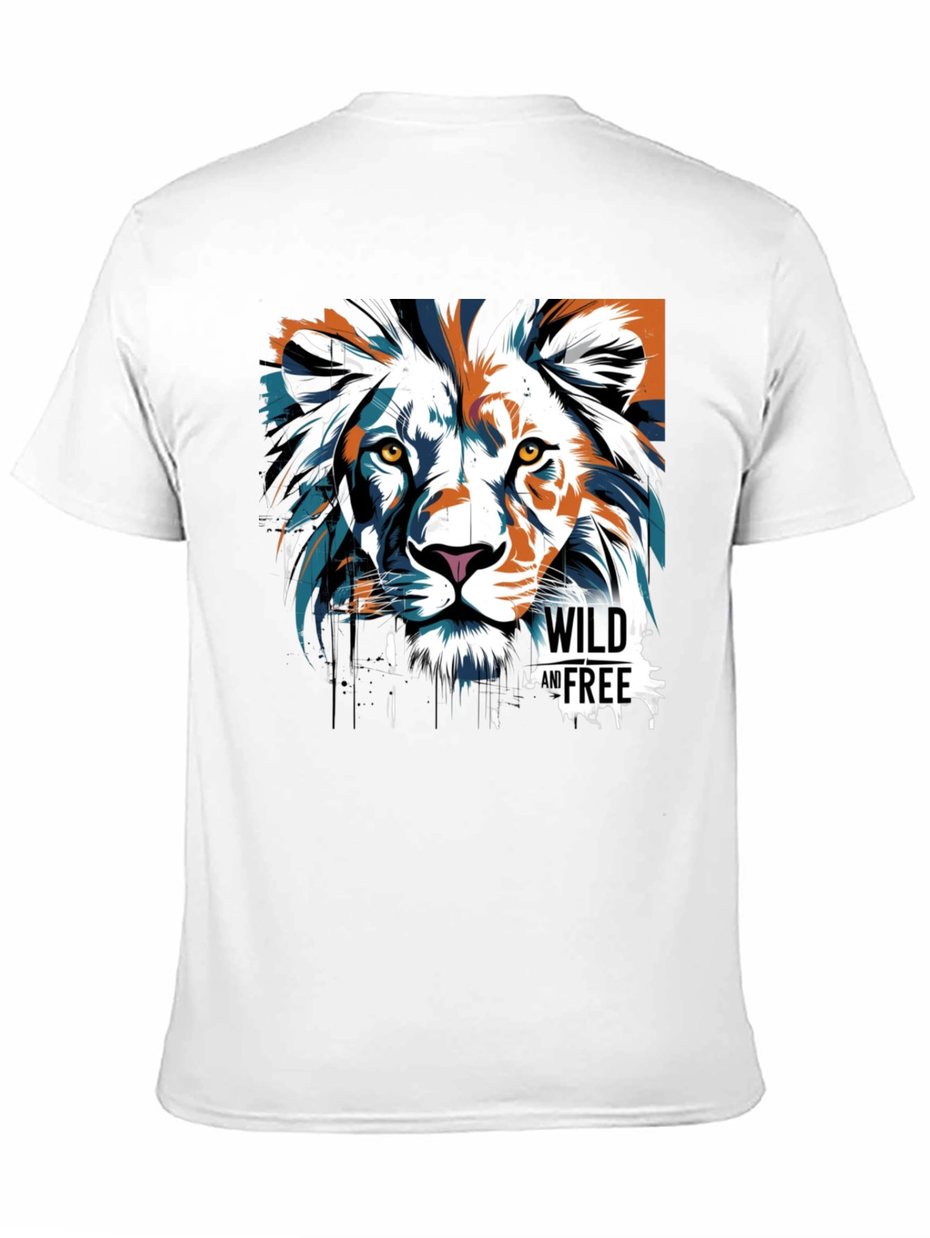 Wild & Free Lion Graphic Tee - Black