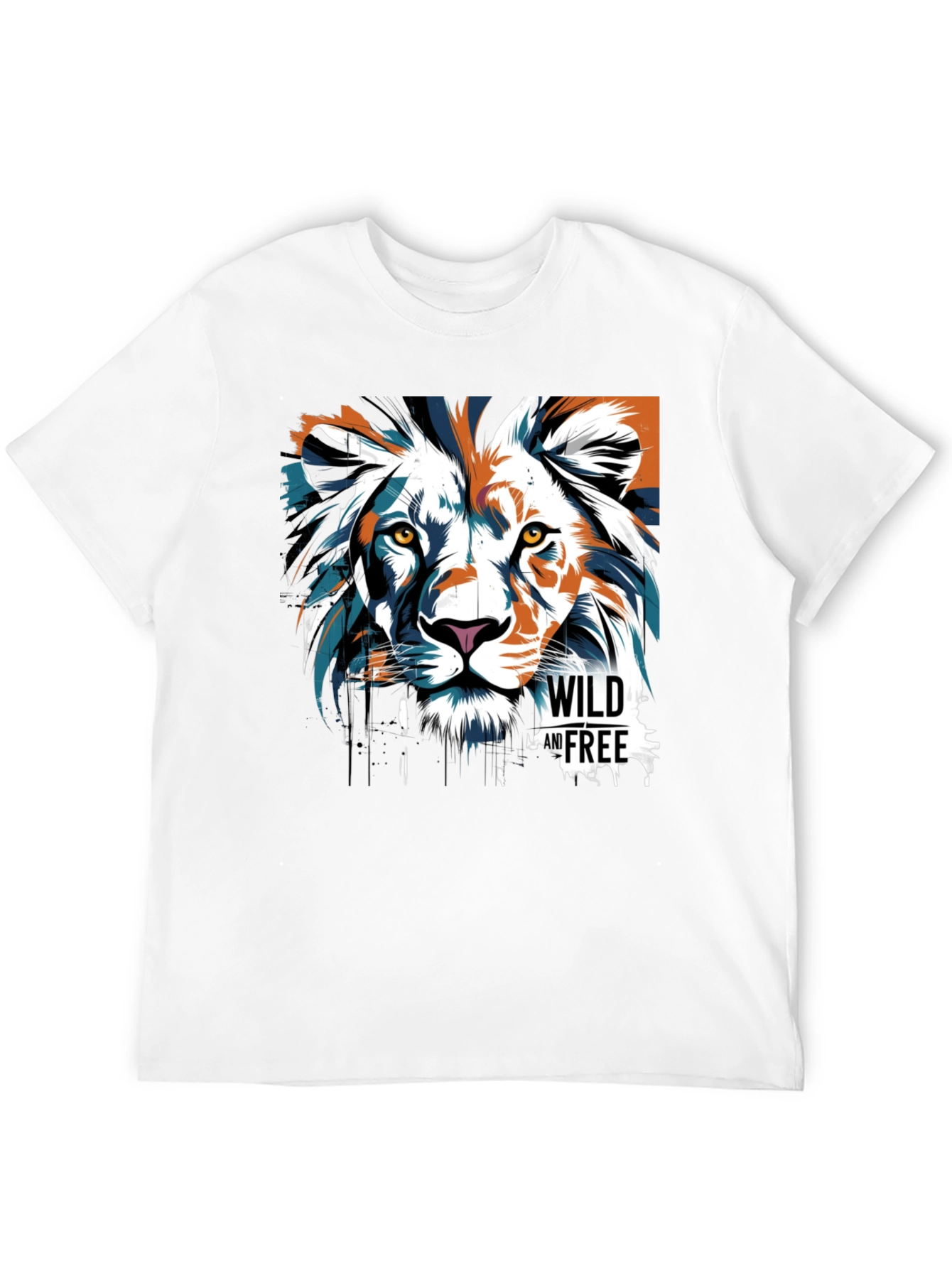 Wild & Free Lion Graphic Tee - Black